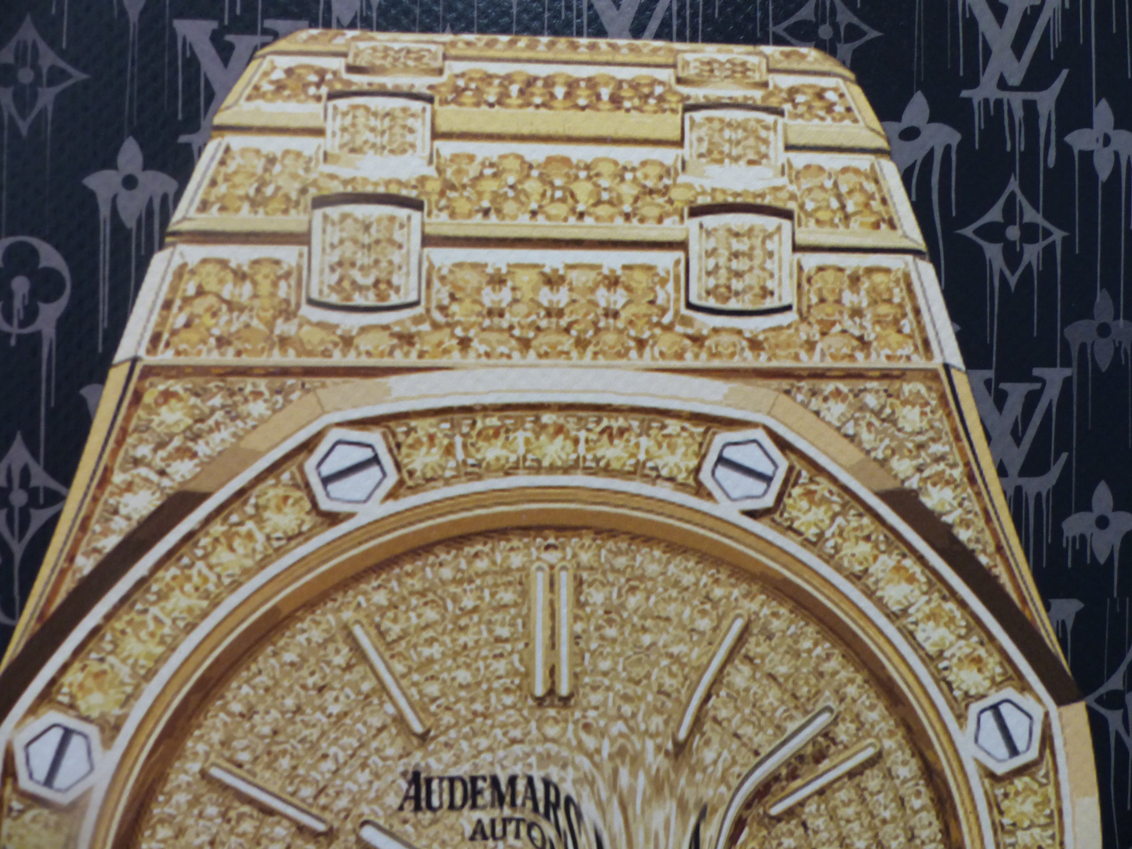 DEATH NYC "GERAHMT" Lithografie ltd.Edit. of 100 "Audemars Clock" 3D Siegel COA
