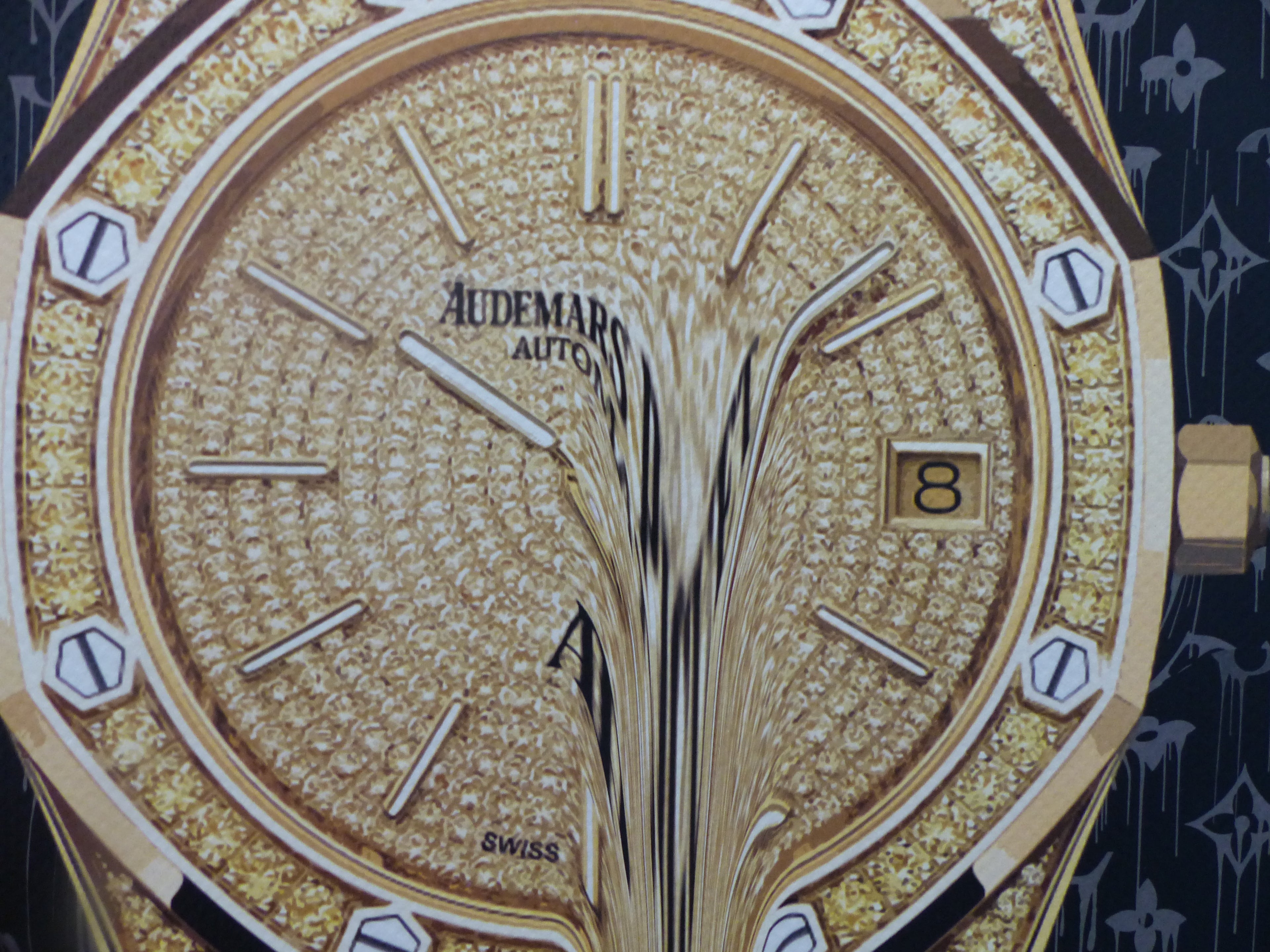 DEATH NYC "GERAHMT" Lithografie ltd.Edit. of 100 "Audemars Clock" 3D Siegel COA