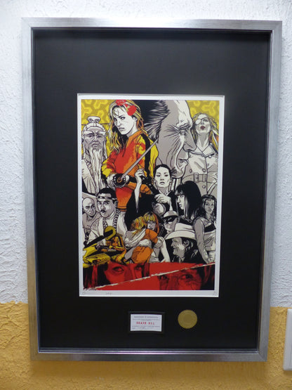 DEATH NYC "GERAHMT" Lithografie ltd.Edit. of 100 "Kill Bill" 3D Siegel COA