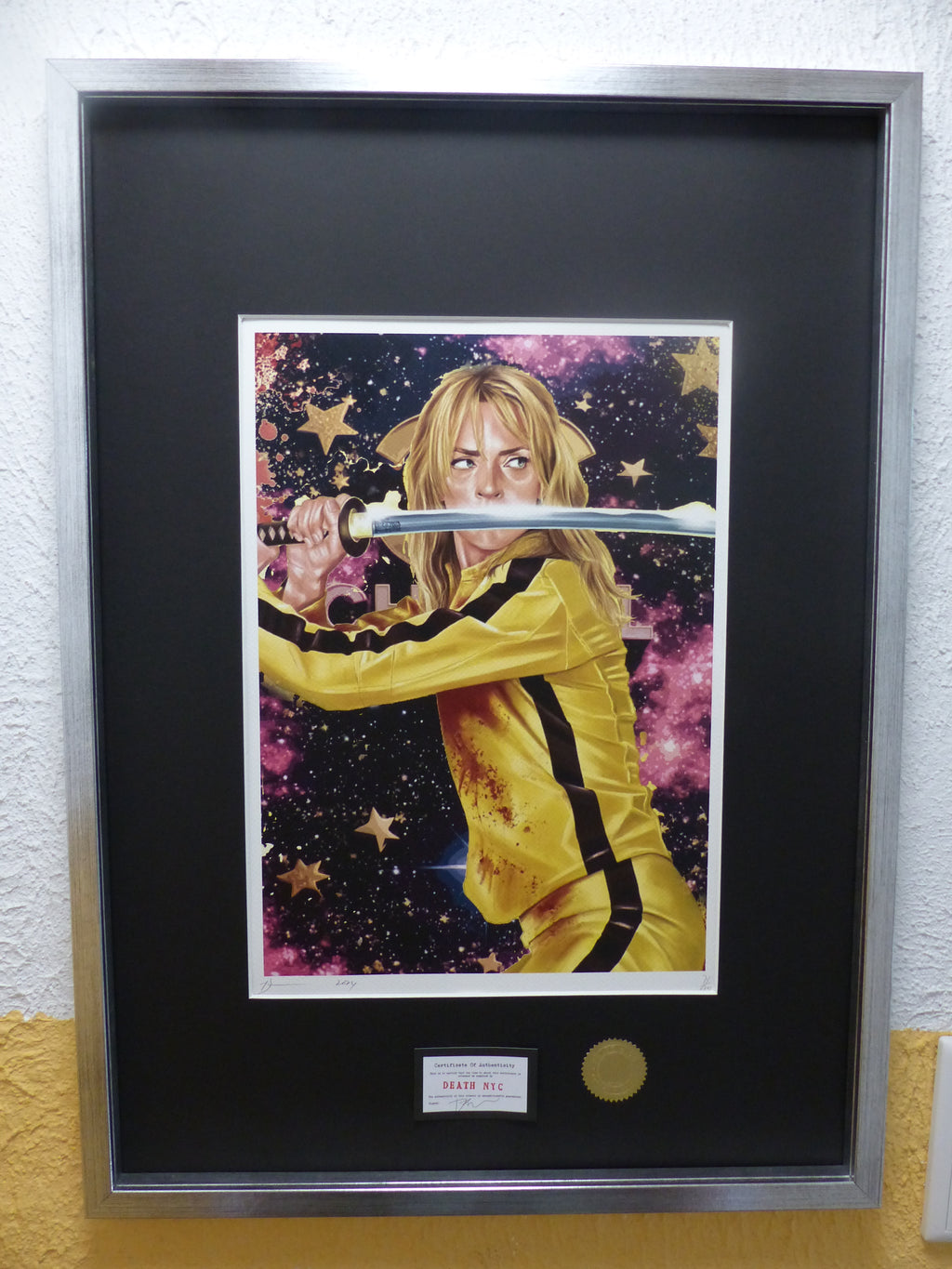 DEATH NYC "GERAHMT" Lithografie ltd.Edit. of 100 "Kill Bill Stars" 3D Siegel COA