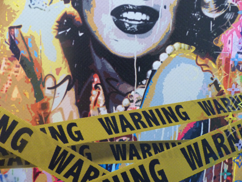 DEATH NYC "GERAHMT" Lithografie ltd.Edit. of 120 "Marilyn Warning" 3D Siegel COA