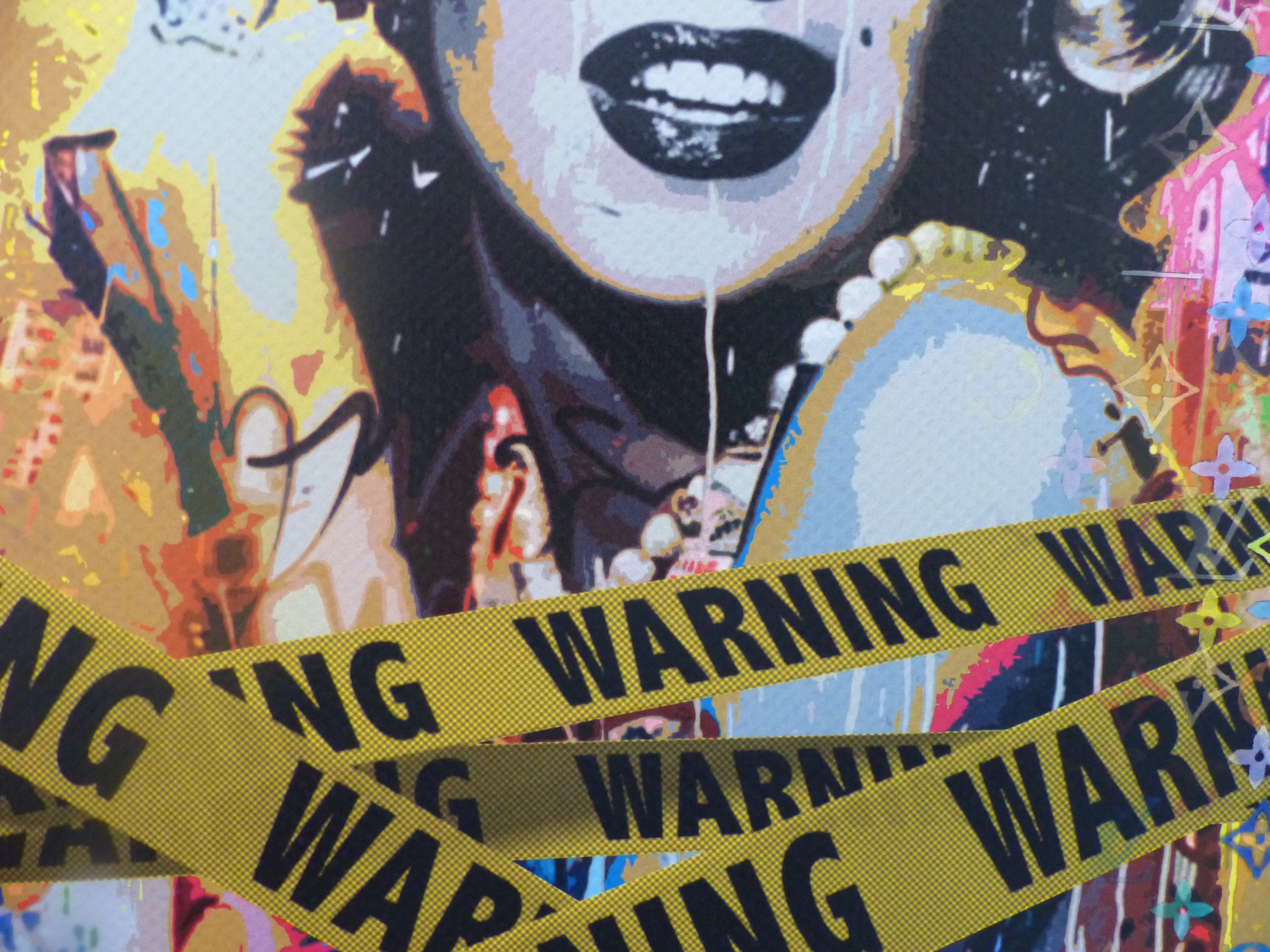 DEATH NYC "GERAHMT" Lithografie ltd.Edit. of 120 "Marilyn Warning" 3D Siegel COA