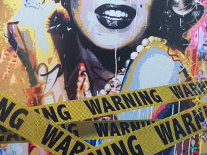 DEATH NYC "GERAHMT" Lithografie ltd.Edit. of 120 "Marilyn Warning" 3D Siegel COA