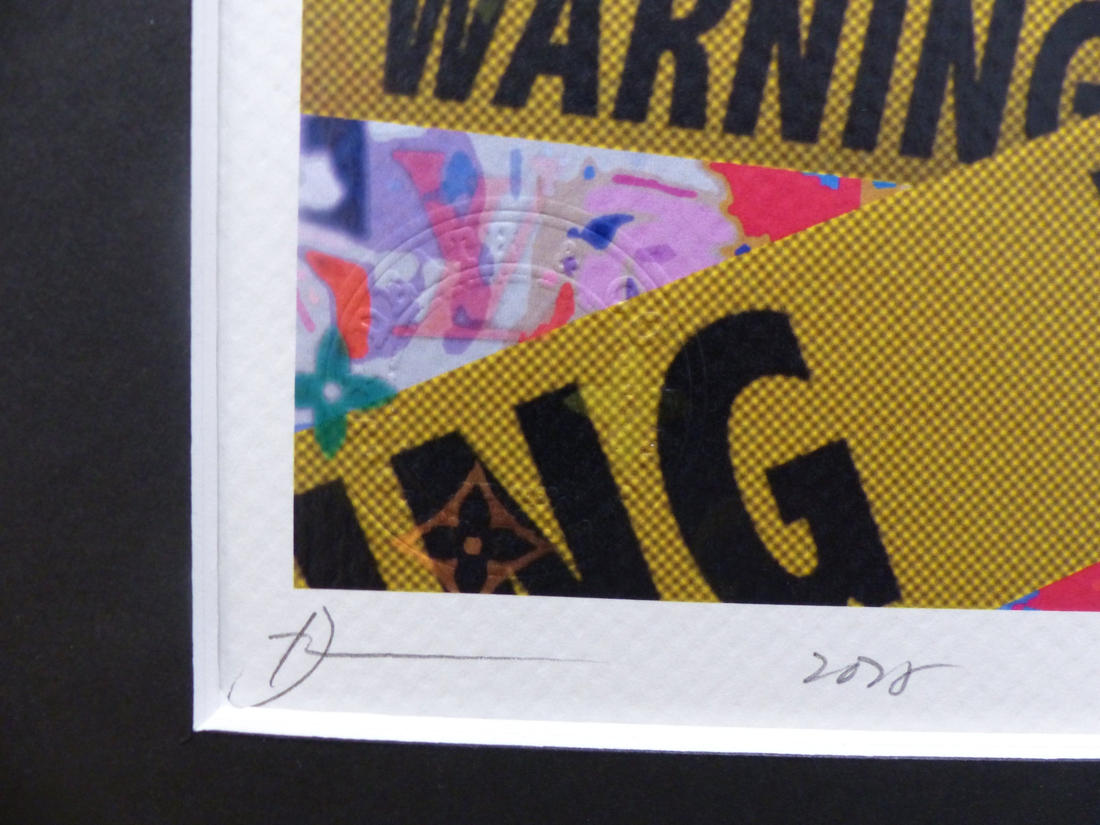 DEATH NYC "GERAHMT" Lithografie ltd.Edit. of 120 "Marilyn Warning" 3D Siegel COA