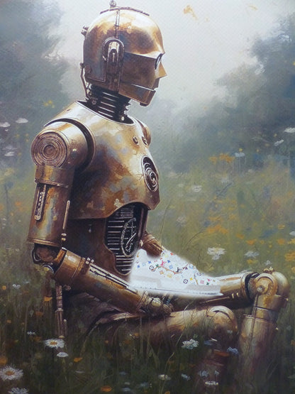 DEATH NYC "GERAHMT" Lithografie ltd.Edit. of 100 "Star Wars C-3PO" 3D Siegel COA