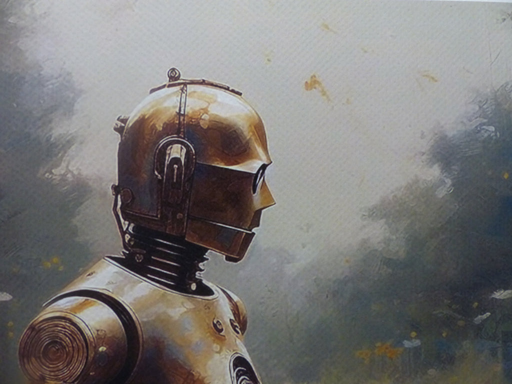 DEATH NYC "GERAHMT" Lithografie ltd.Edit. of 100 "Star Wars C-3PO" 3D Siegel COA