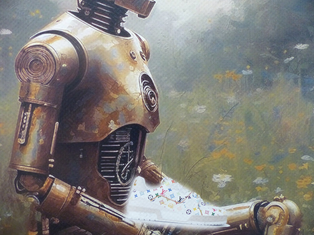 DEATH NYC "GERAHMT" Lithografie ltd.Edit. of 100 "Star Wars C-3PO" 3D Siegel COA