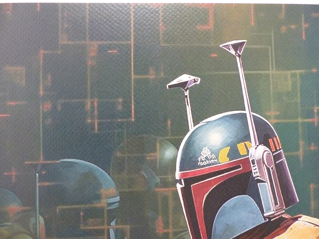 DEATH NYC "GERAHMT" Lithografie ltd.Edit. of 100 "Mandalorian Star Wars" 3D Siegel COA