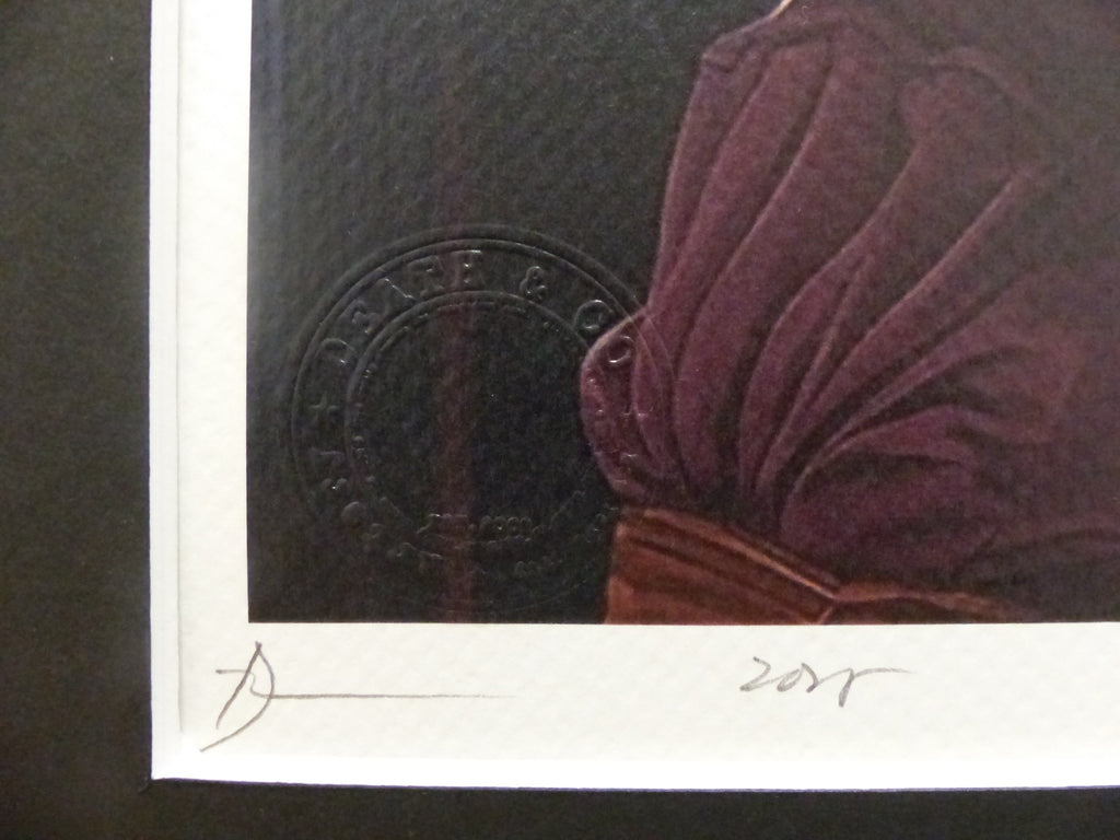 DEATH NYC "GERAHMT" Lithografie ltd.Edit. of 100 "Mandalorian Star Wars" 3D Siegel COA