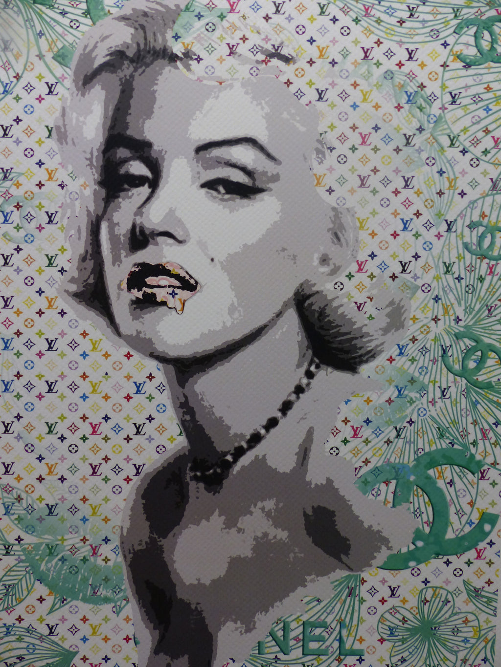 DEATH NYC "GERAHMT" Lithografie ltd.Edit. of 100 "Marilyn Monroe" 3D Siegel COA