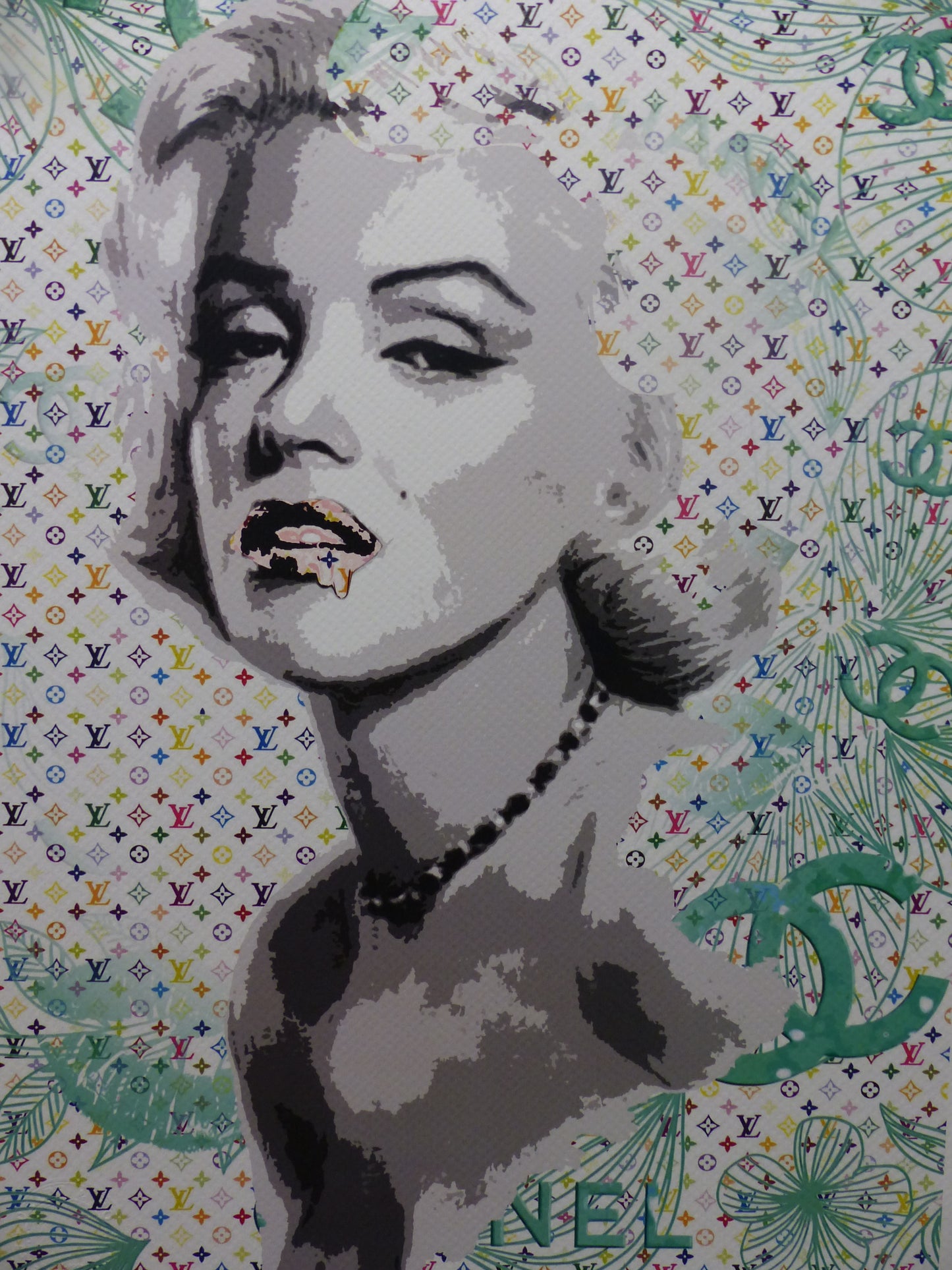 DEATH NYC "GERAHMT" Lithografie ltd.Edit. of 100 "Marilyn Monroe" 3D Siegel COA