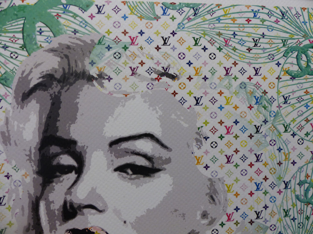 DEATH NYC "GERAHMT" Lithografie ltd.Edit. of 100 "Marilyn Monroe" 3D Siegel COA