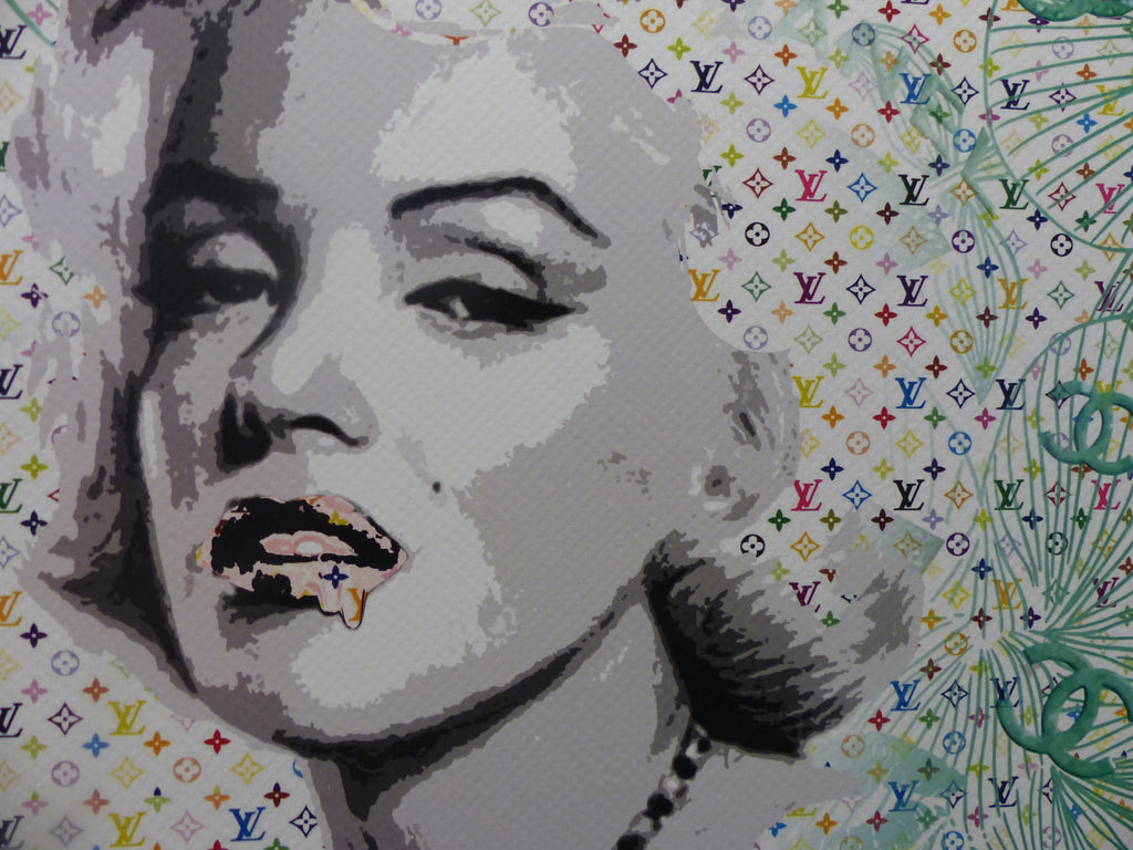DEATH NYC "GERAHMT" Lithografie ltd.Edit. of 100 "Marilyn Monroe" 3D Siegel COA