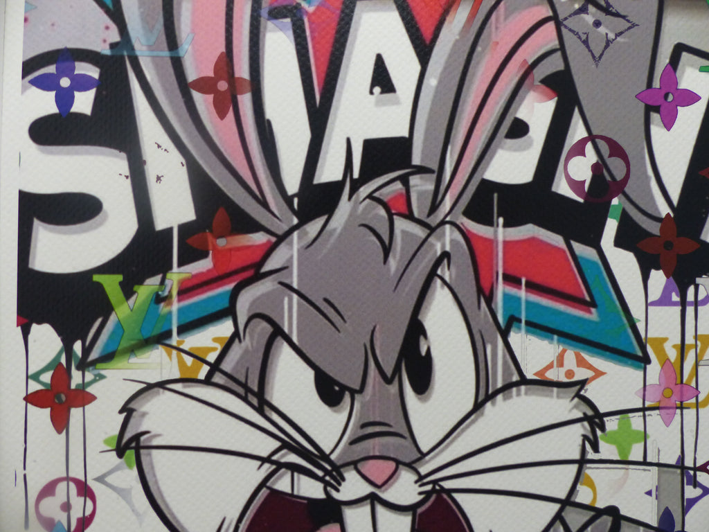 DEATH NYC "GERAHMT" Lithografie ltd.Edit. of 100 "Bugs Bunny" 3D Siegel COA