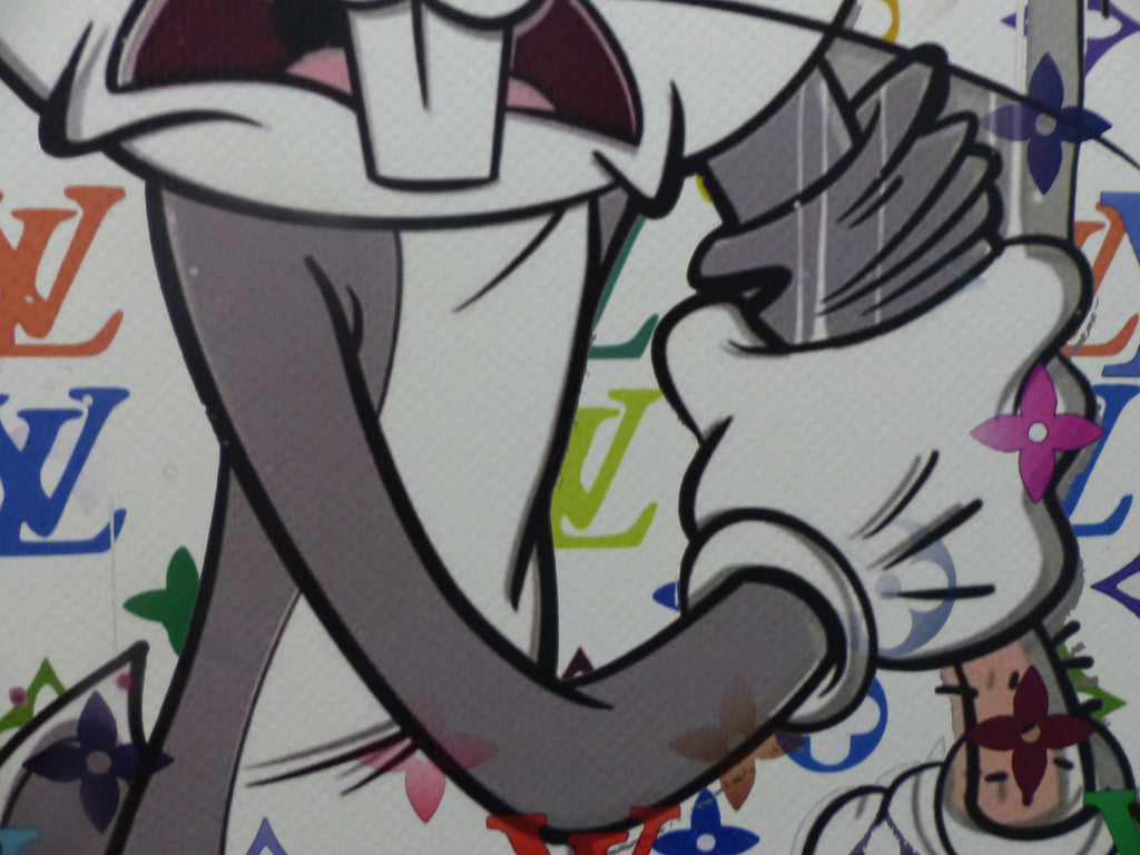 DEATH NYC "GERAHMT" Lithografie ltd.Edit. of 100 "Bugs Bunny" 3D Siegel COA
