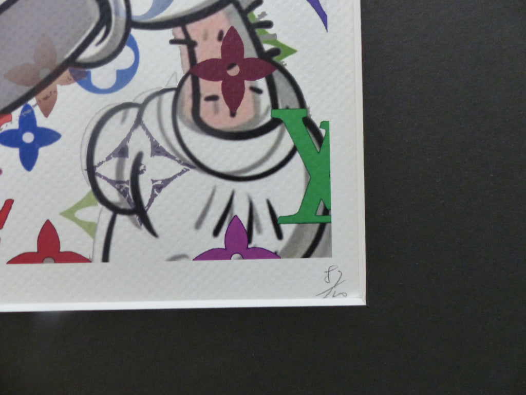 DEATH NYC "GERAHMT" Lithografie ltd.Edit. of 100 "Bugs Bunny" 3D Siegel COA