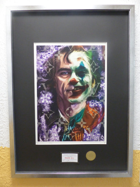 DEATH NYC "GERAHMT" Lithografie ltd.Edit. of 100 "JOKER" 3D Siegel COA
