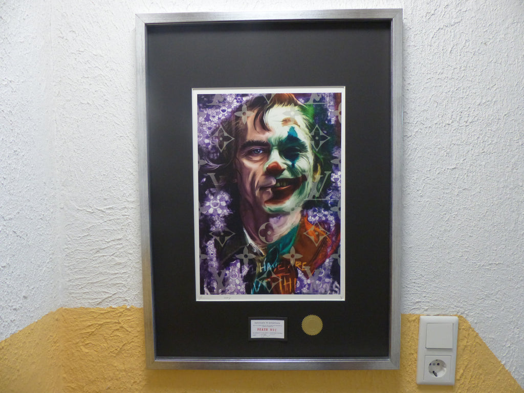 DEATH NYC "GERAHMT" Lithografie ltd.Edit. of 100 "JOKER" 3D Siegel COA