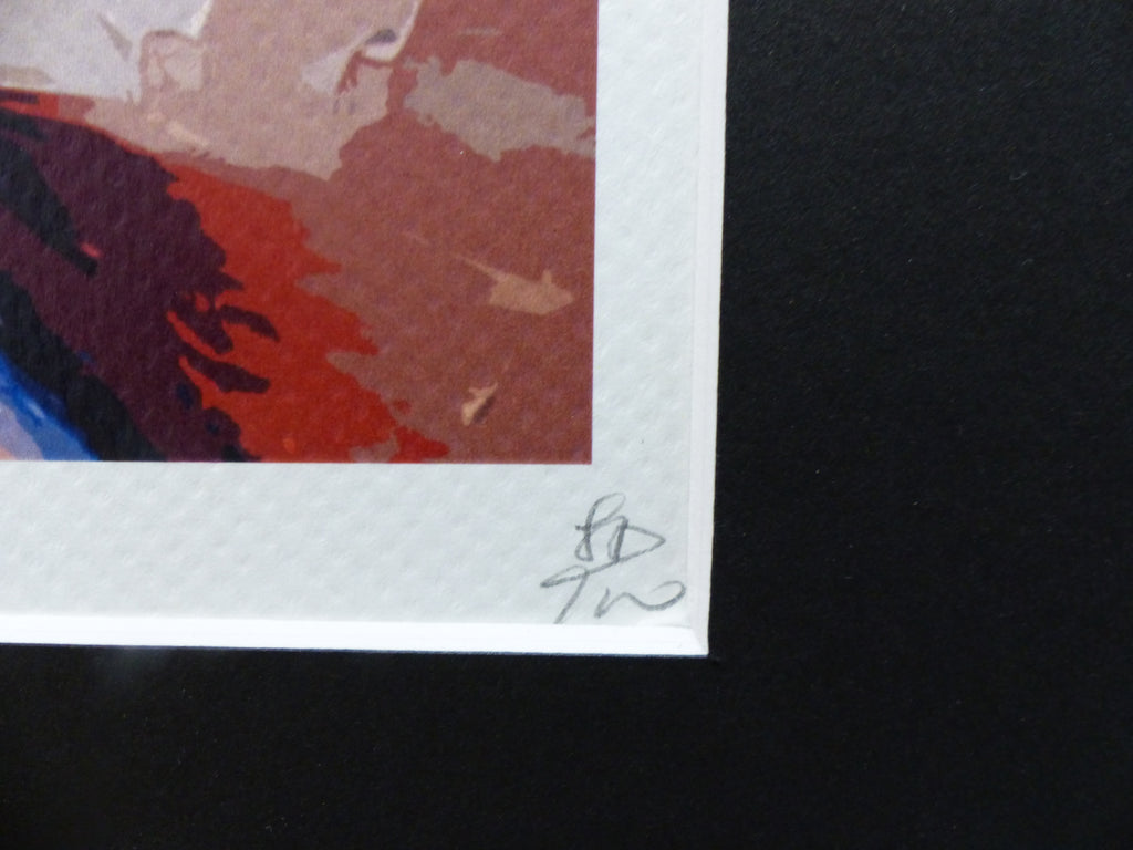 DEATH NYC "GERAHMT" Lithografie ltd.Edit. of 100 "Jimi Hendrix" 3D Siegel COA