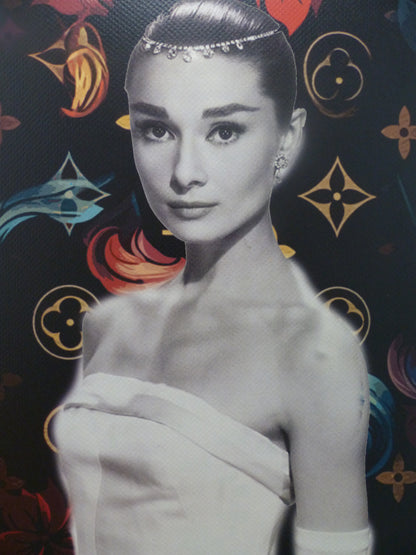 DEATH NYC "GERAHMT" Lithografie ltd.Edit. of 100 "Audrey Heburn " 3D Siegel COA