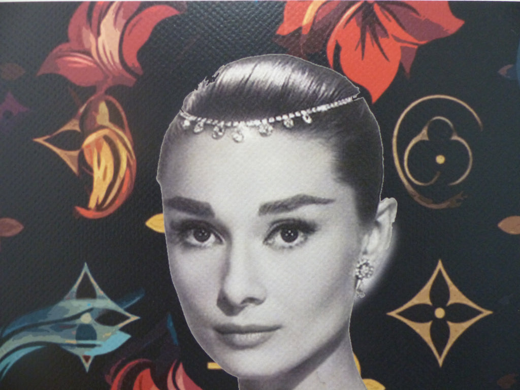DEATH NYC "GERAHMT" Lithografie ltd.Edit. of 100 "Audrey Heburn " 3D Siegel COA