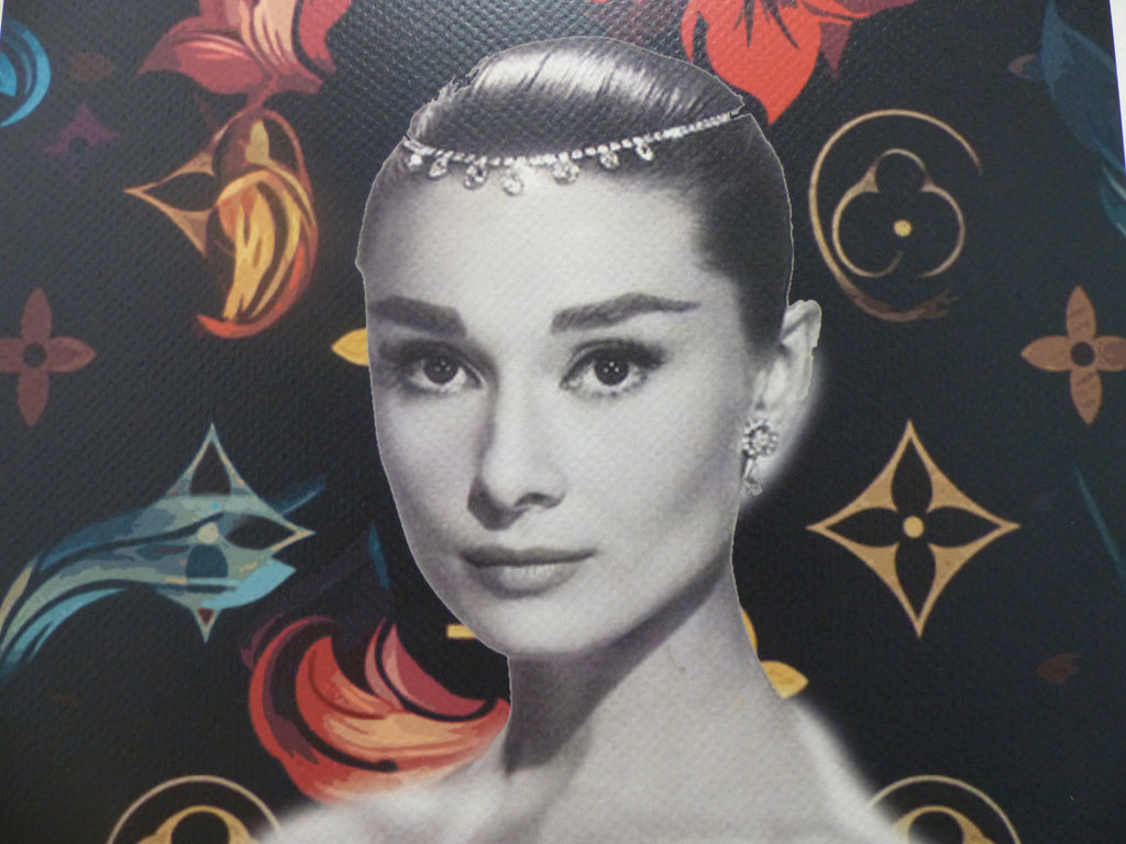 DEATH NYC "GERAHMT" Lithografie ltd.Edit. of 100 "Audrey Heburn " 3D Siegel COA