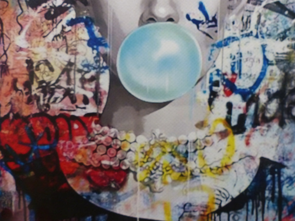 DEATH NYC "GERAHMT" Lithografie ltd.Edit. of 100 "Audrey Heburn I" 3D Siegel COA