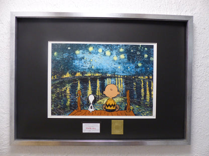 DEATH NYC "GERAHMT" Lithografie ltd.Edit. of 100 "Snoopy Charly" 3D Siegel COA