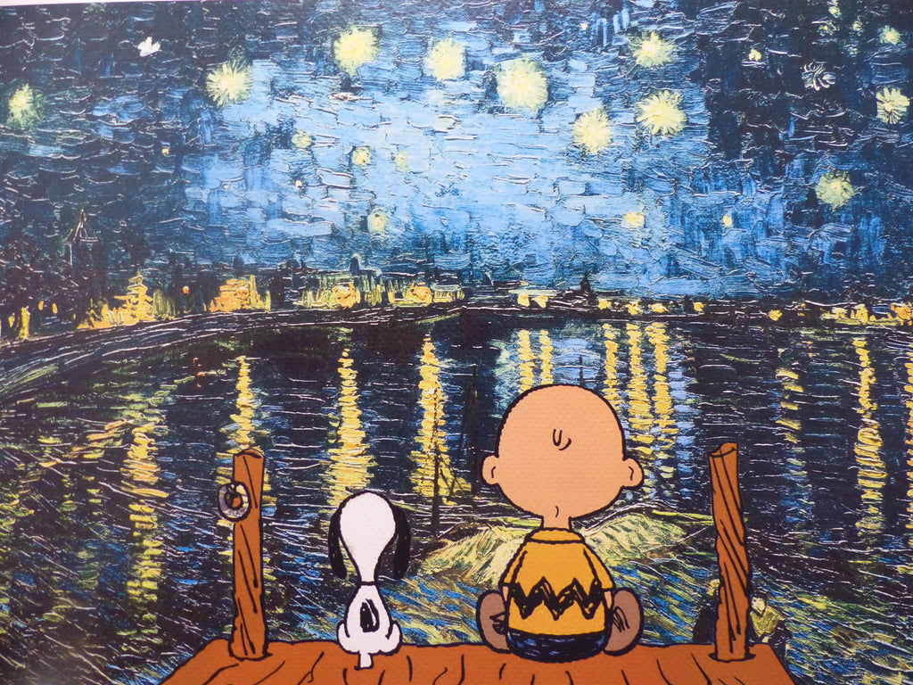 DEATH NYC "GERAHMT" Lithografie ltd.Edit. of 100 "Snoopy Charly" 3D Siegel COA