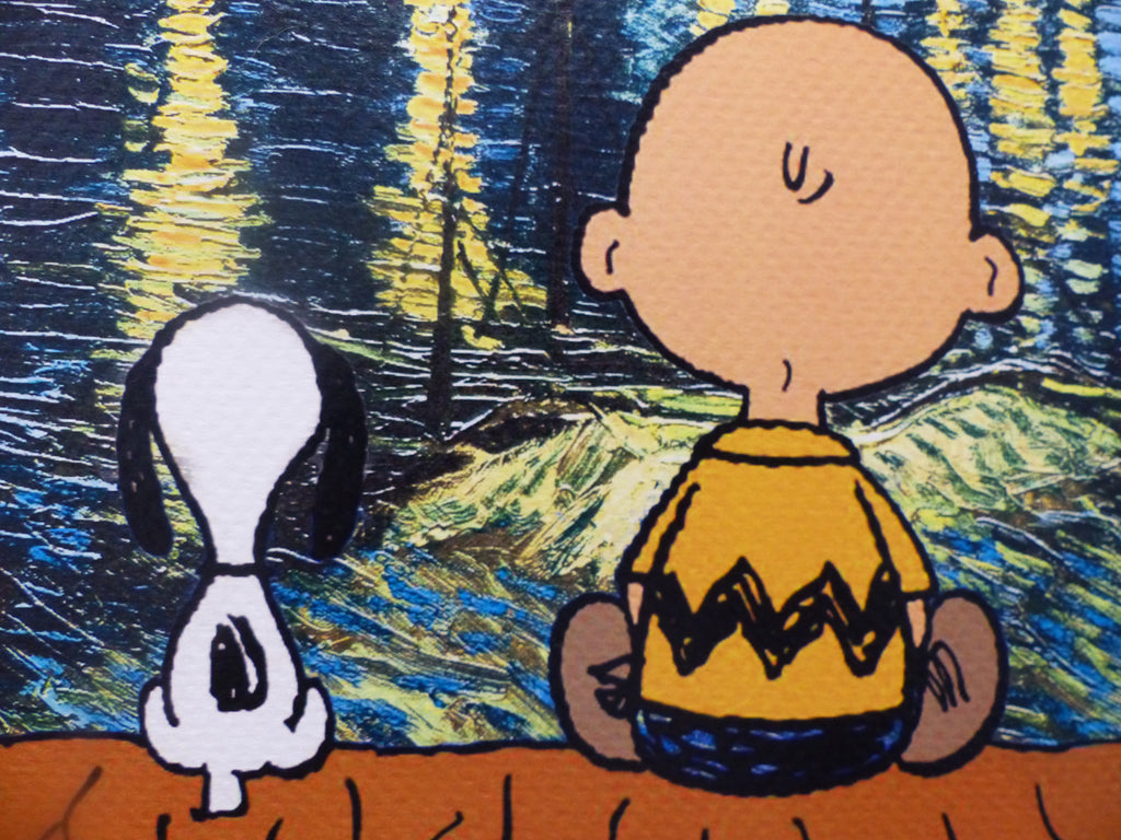 DEATH NYC "GERAHMT" Lithografie ltd.Edit. of 100 "Snoopy Charly" 3D Siegel COA