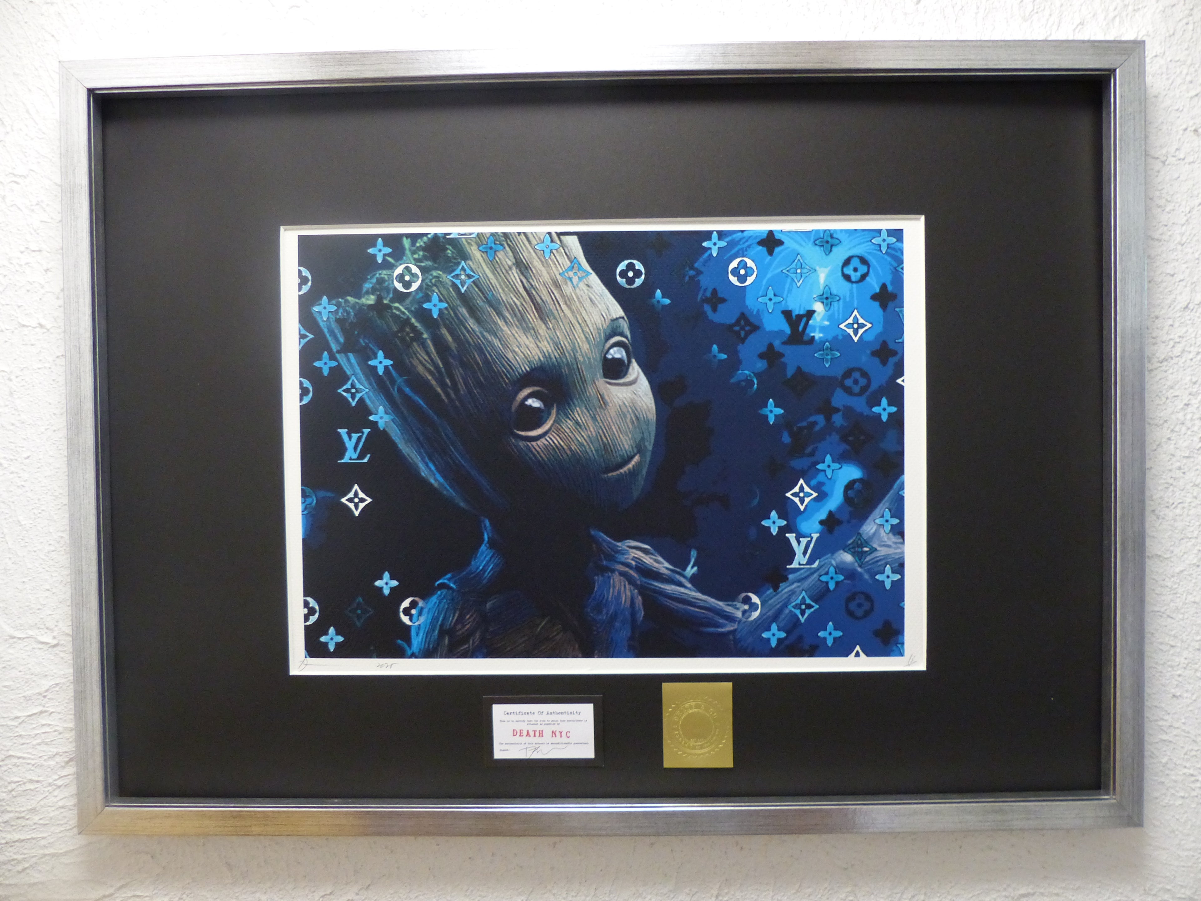 DEATH NYC Lithografie "GROOT" fertig gerahmt
