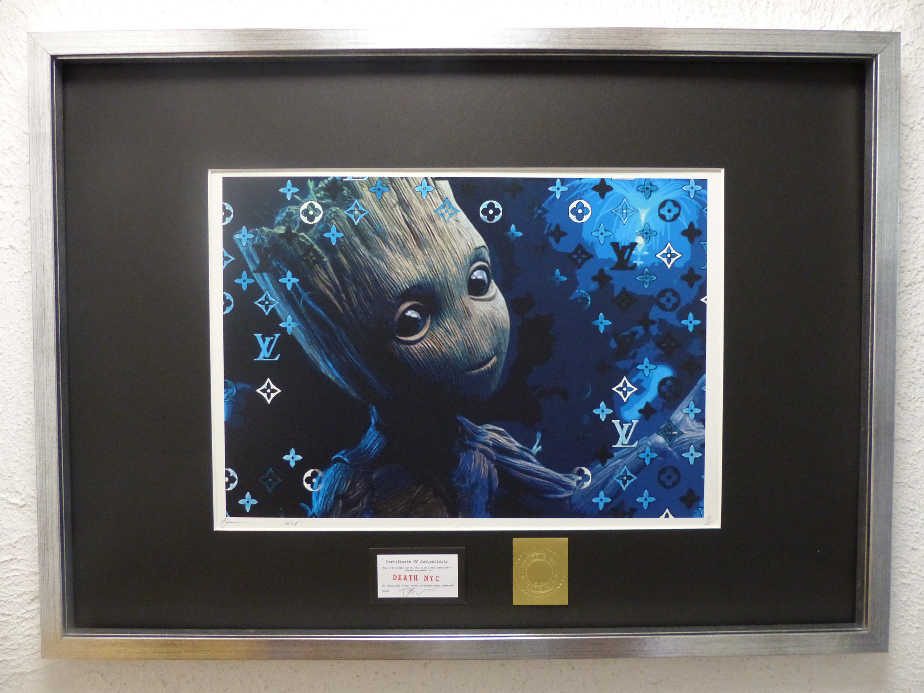 DEATH NYC Lithografie "GROOT" fertig gerahmt