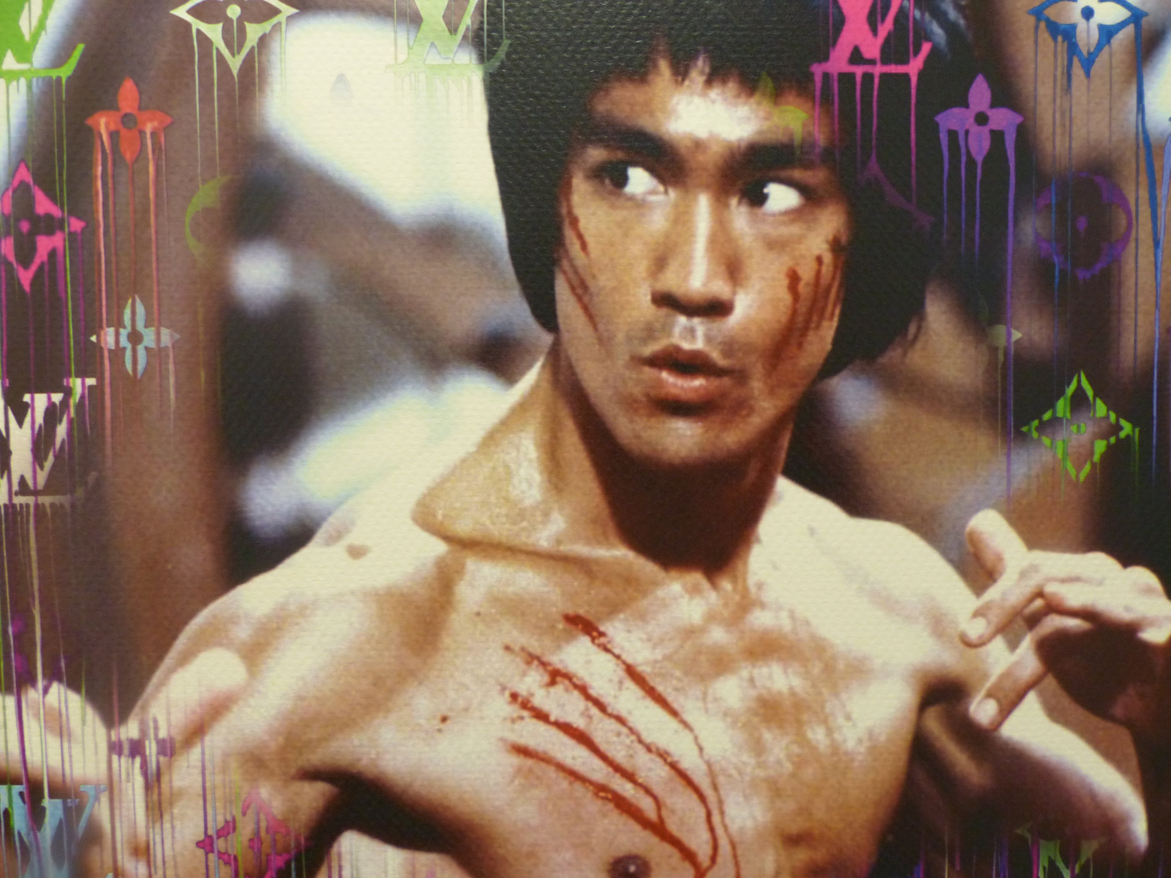 DEATH NYC "GERAHMT" Lithografie ltd.Edition of 100 "BRUCE LEE" 3D Siegel COA