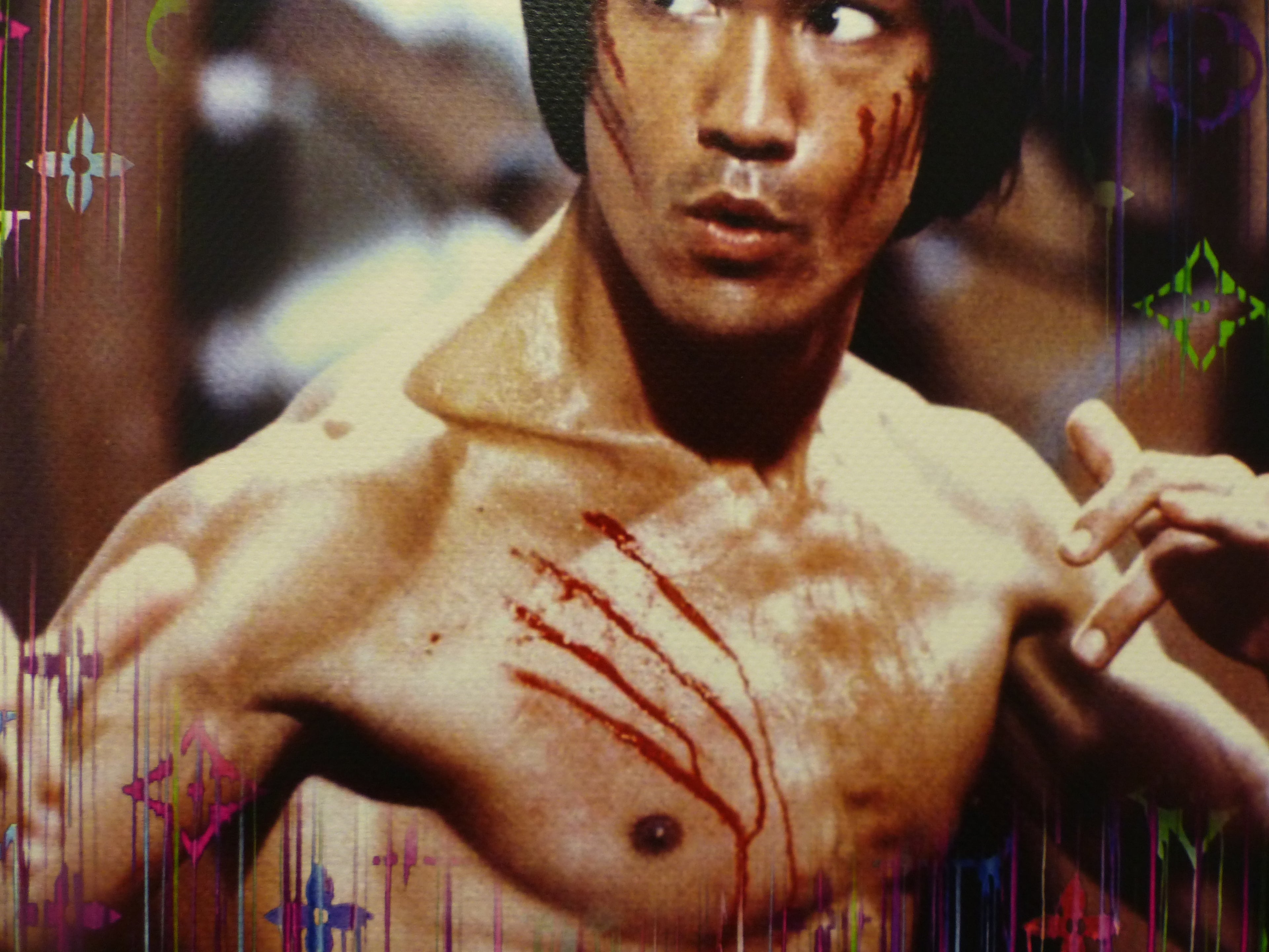 DEATH NYC "GERAHMT" Lithografie ltd.Edition of 100 "BRUCE LEE" 3D Siegel COA
