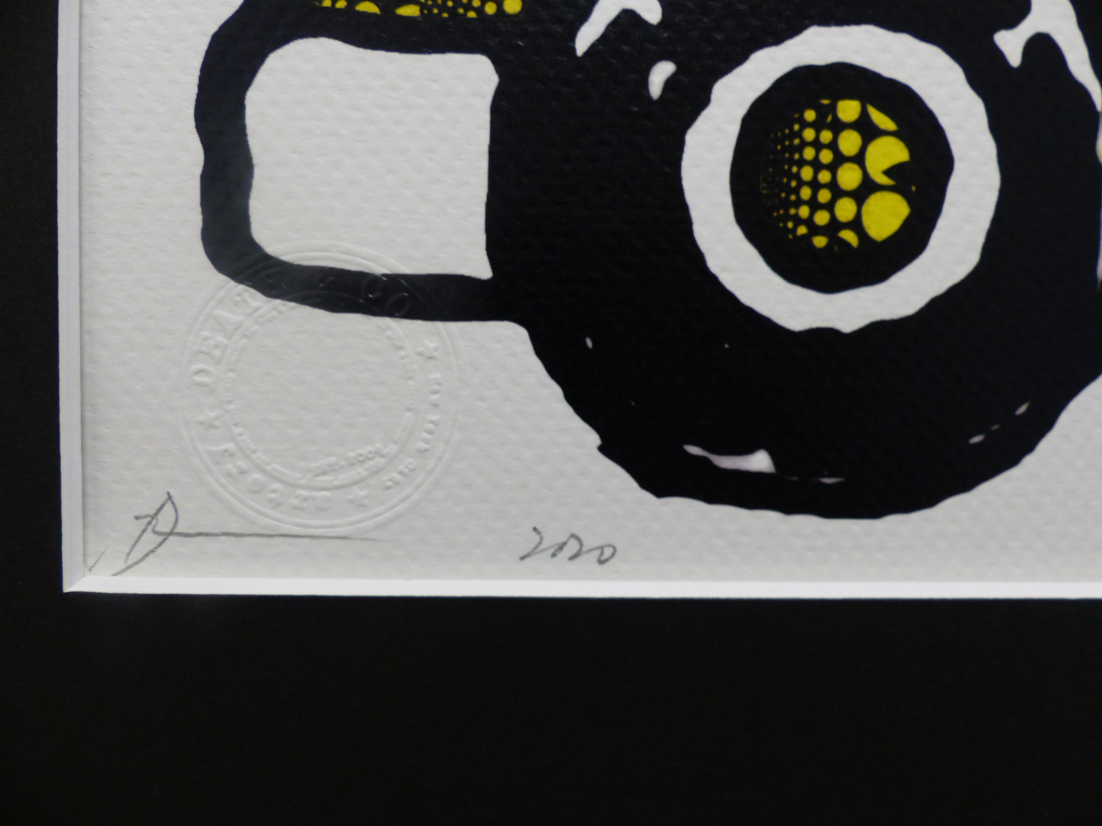 DEATH NYC gerahmte Lithografie ltd edit of 120 "Snoopy Car" 3D Siegel COA Zertifikat