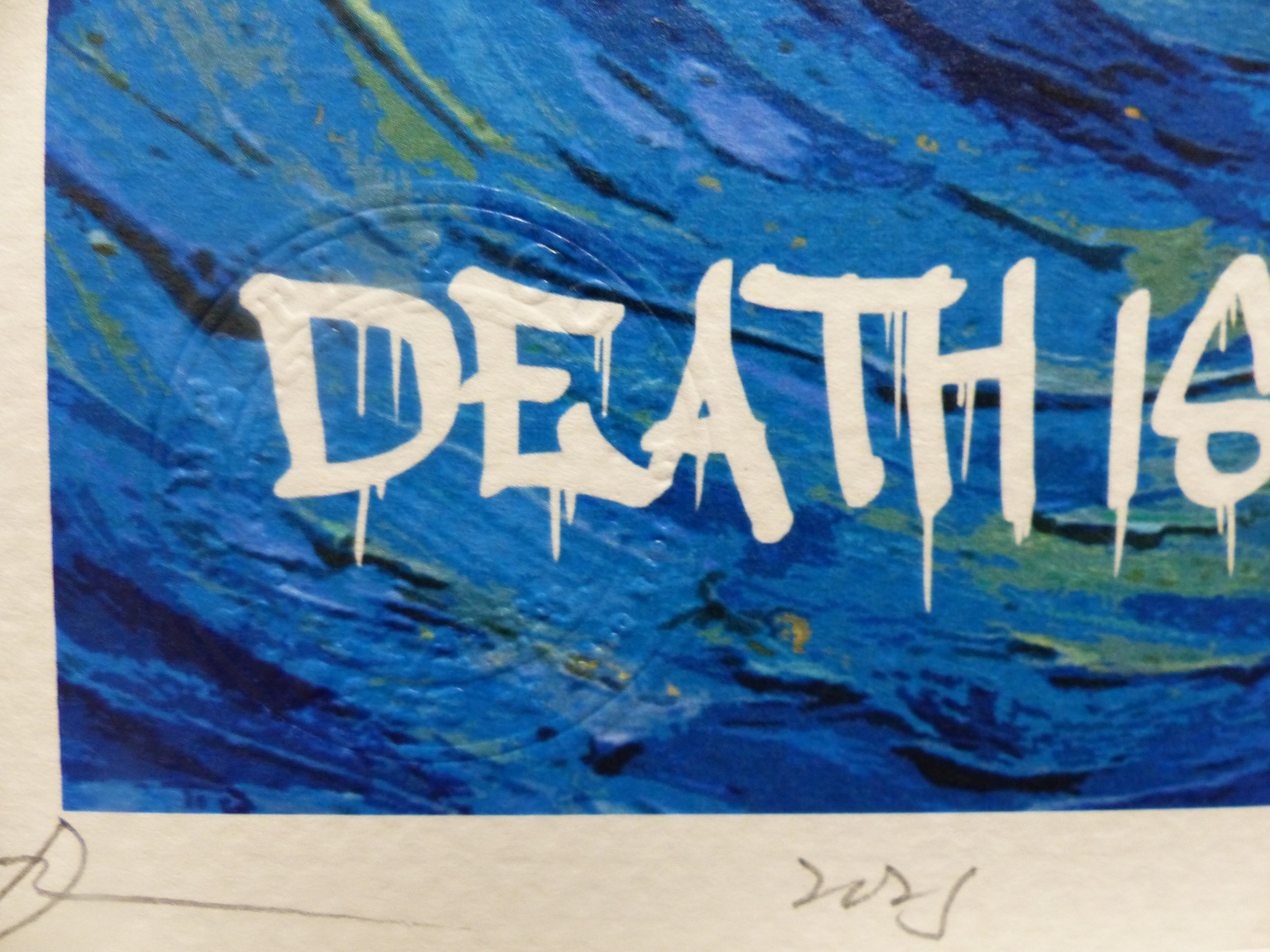 DEATH NYC gerahmte Lithografie ltd edit of 120 "Flying Snoopy" 3D Siegel COA Zertifikat
