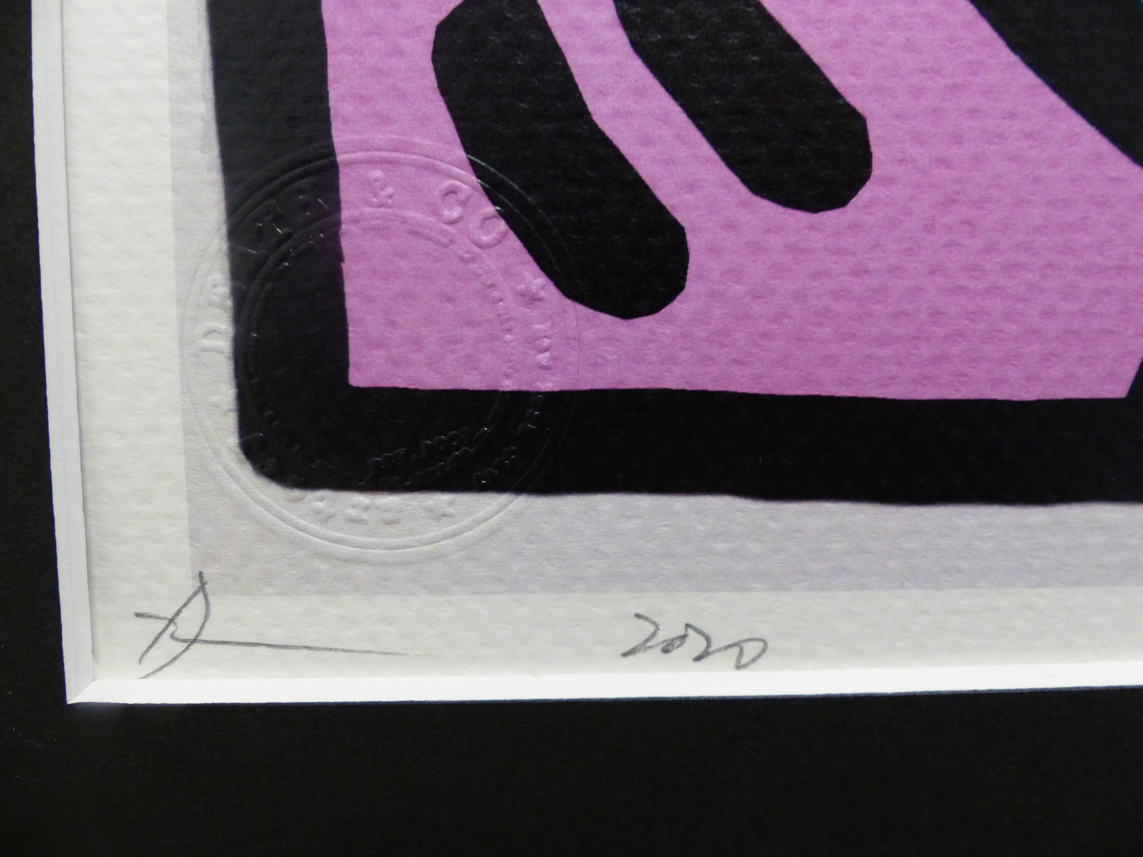 DEATH NYC gerahmte Lithografie ltd edit of 100 "Snoopy Keith Haring" 3D Siegel COA Zertifikat