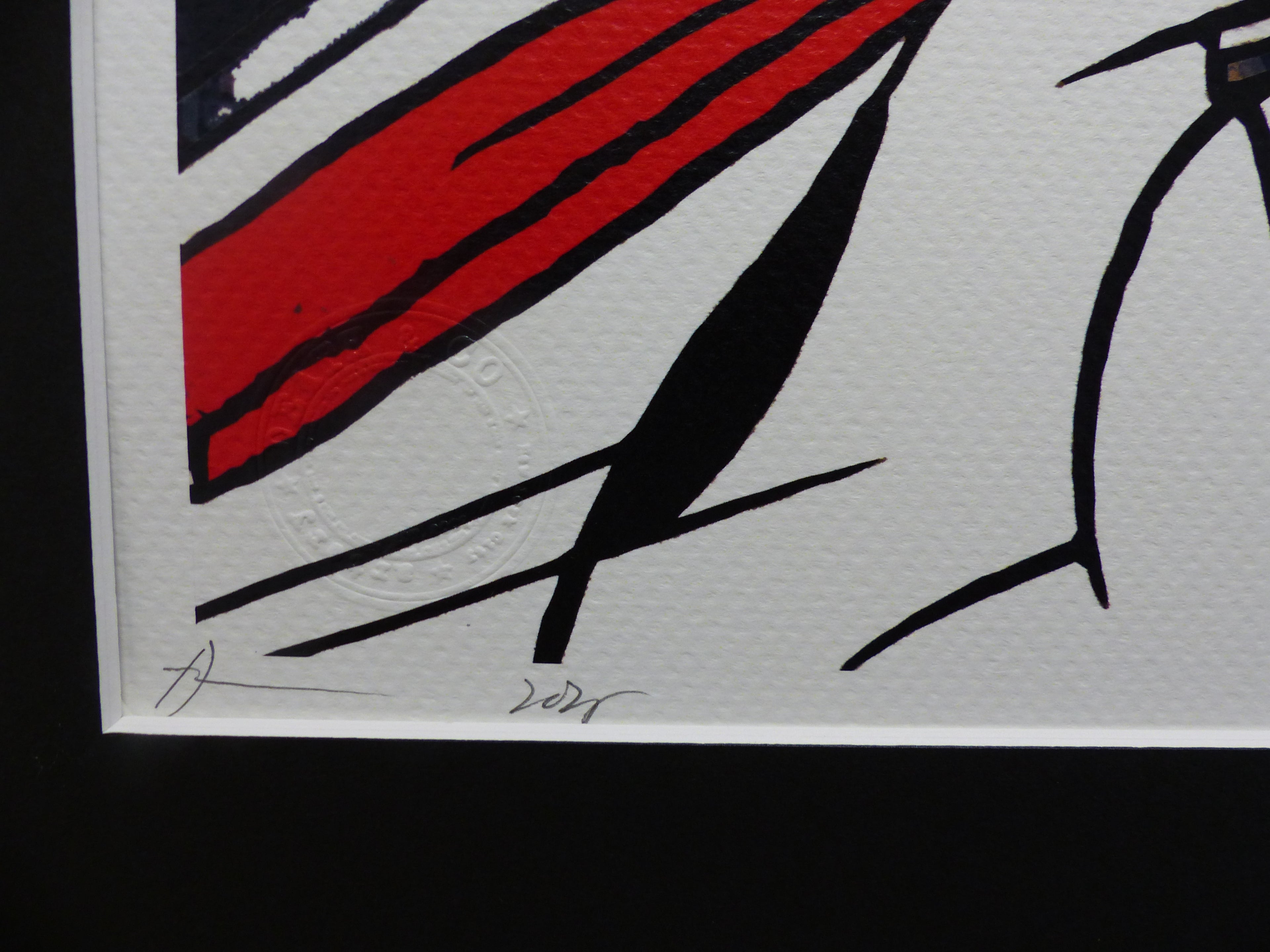 DEATH NYC gerahmte Lithografie ltd edit of 100 "Rage Snoopy by Eiffel Tower" 3D Siegel COA Zertifikat