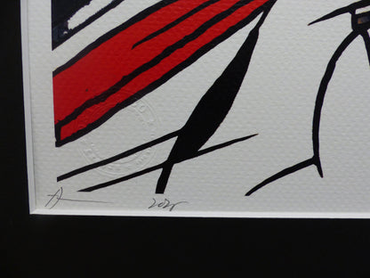 DEATH NYC gerahmte Lithografie ltd edit of 100 "Rage Snoopy by Eiffel Tower" 3D Siegel COA Zertifikat