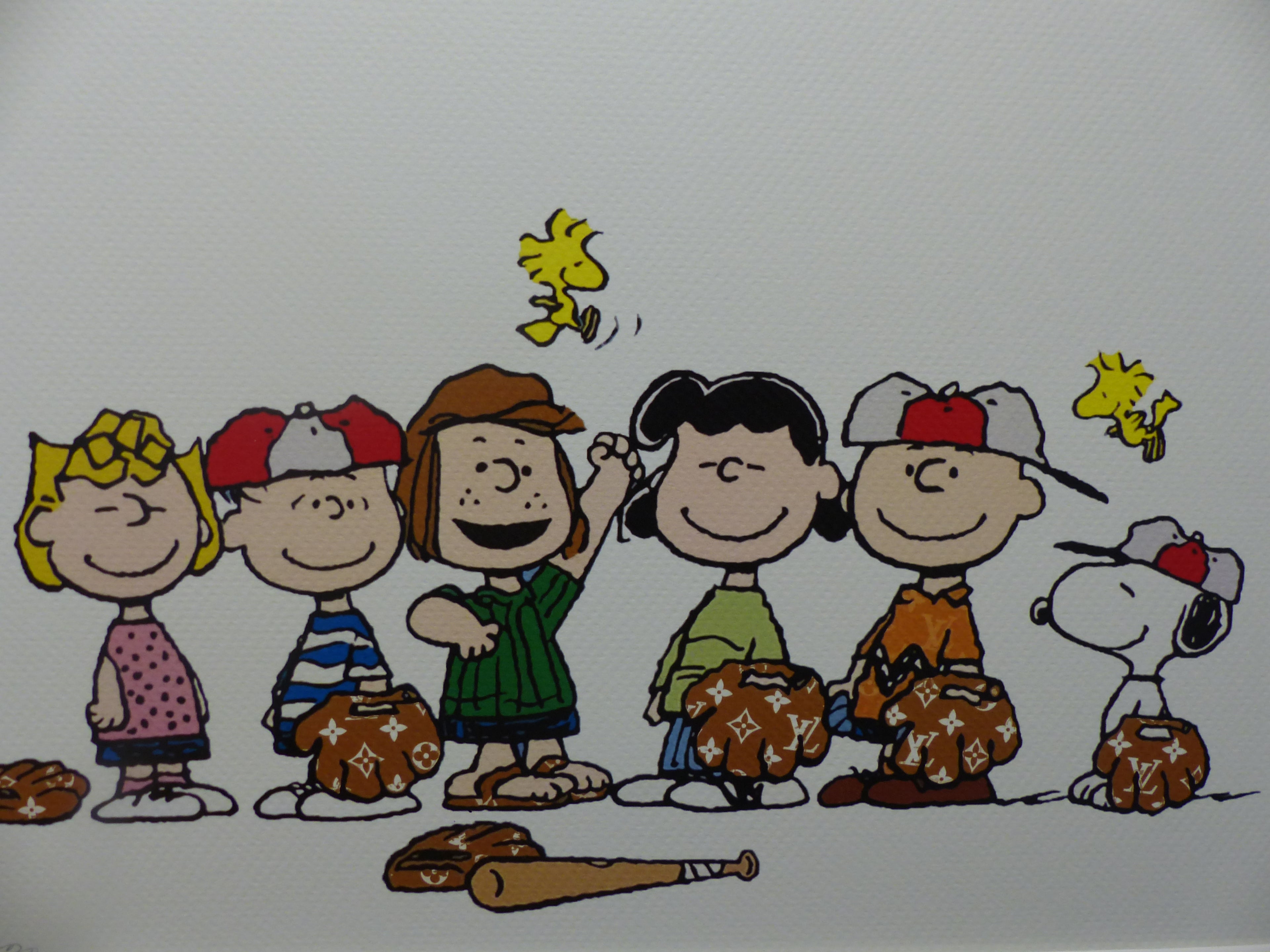DEATH NYC gerahmte Lithografie ltd edit. of 100 "Snoopy and Friends" 3D Siegel COA Zertifikat