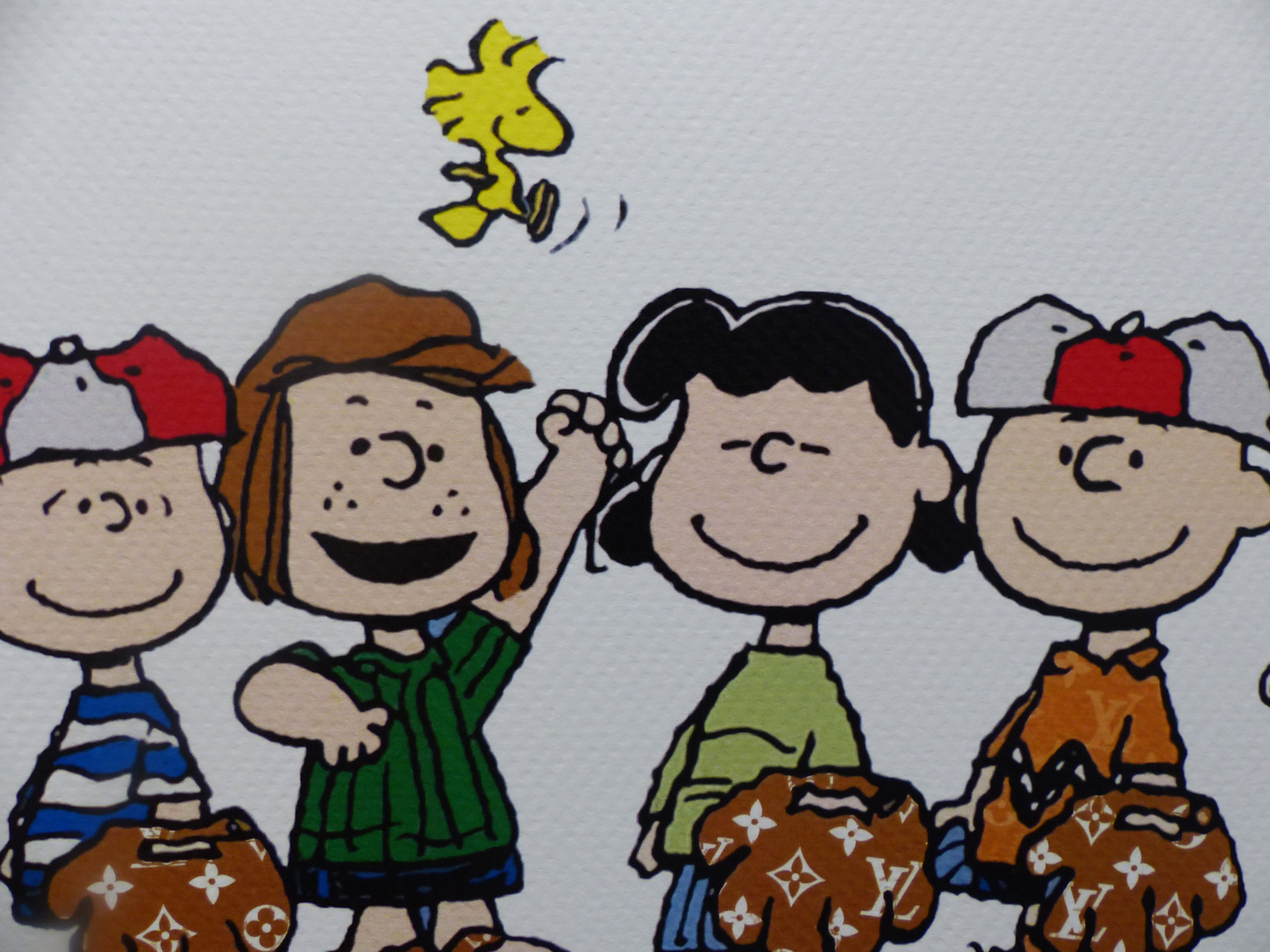 DEATH NYC gerahmte Lithografie ltd edit. of 100 "Snoopy and Friends" 3D Siegel COA Zertifikat