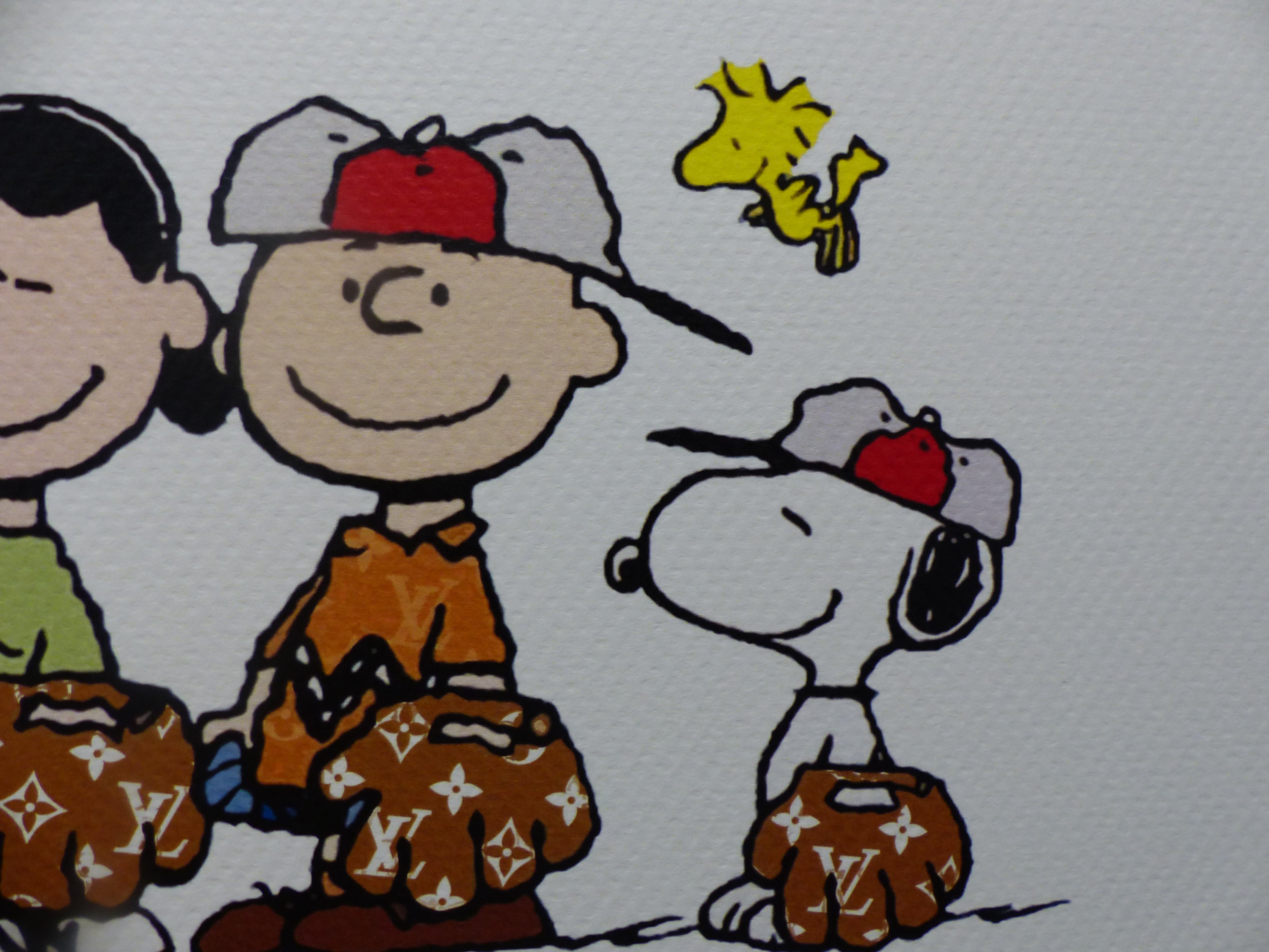 DEATH NYC gerahmte Lithografie ltd edit. of 100 "Snoopy and Friends" 3D Siegel COA Zertifikat