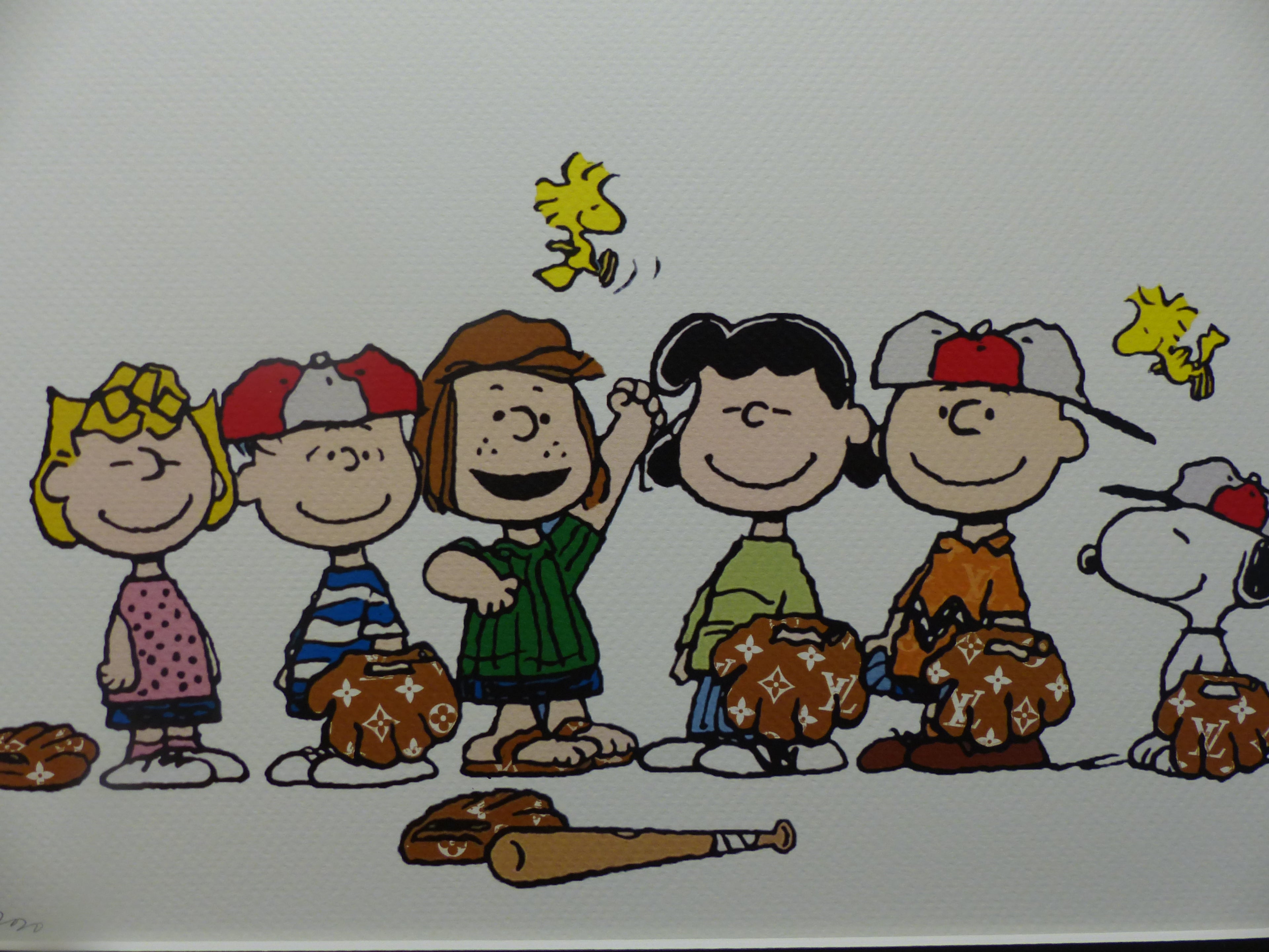 DEATH NYC gerahmte Lithografie ltd edit. of 100 "Snoopy and Friends" 3D Siegel COA Zertifikat