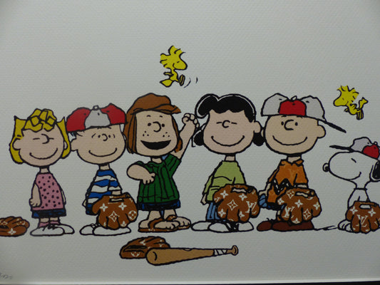 DEATH NYC gerahmte Lithografie ltd edit. of 100 "Snoopy and Friends" 3D Siegel COA Zertifikat