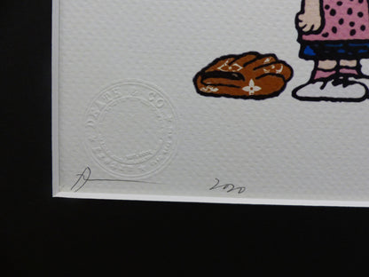 DEATH NYC gerahmte Lithografie ltd edit. of 100 "Snoopy and Friends" 3D Siegel COA Zertifikat