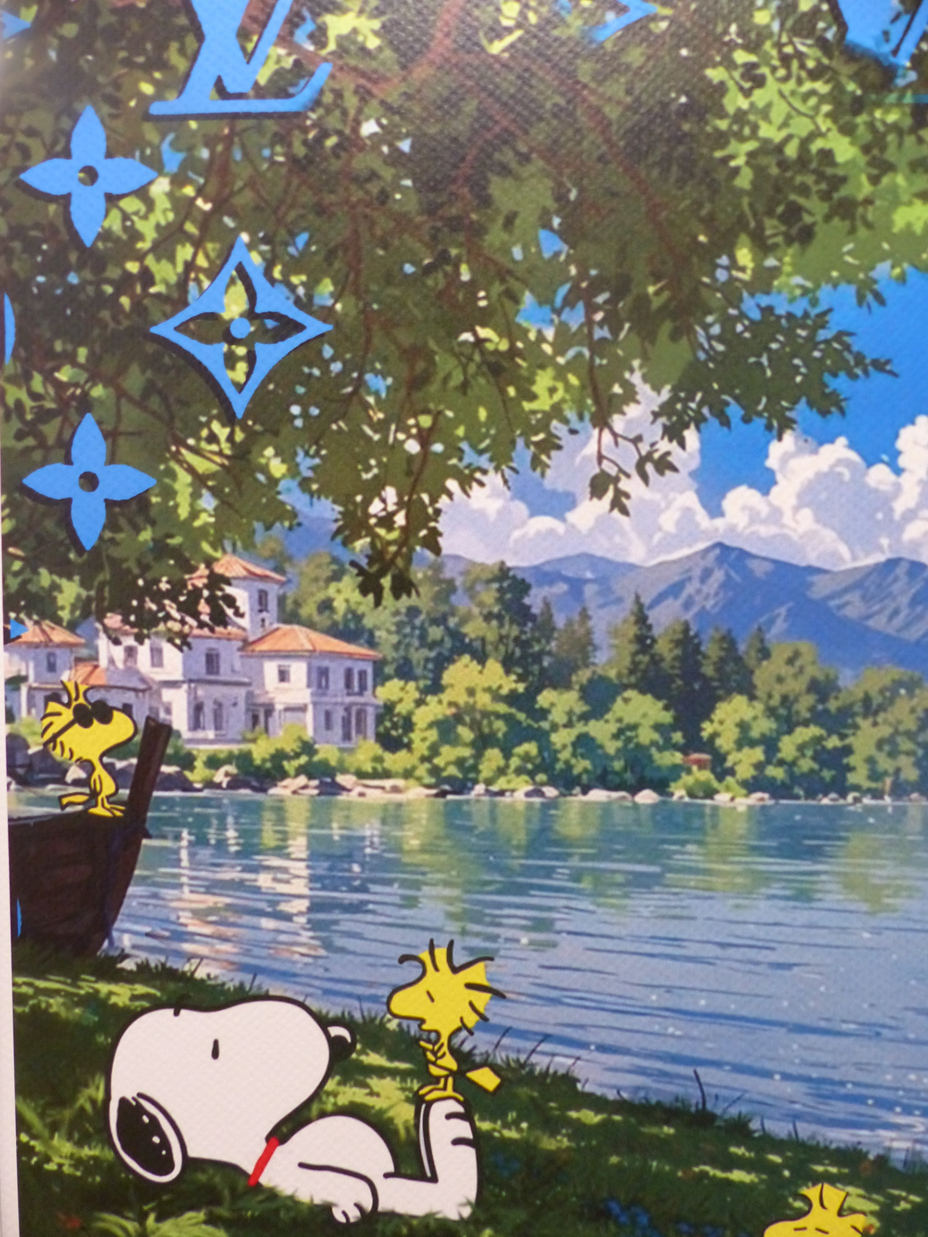 DEATH NYC gerahmte Lithografie ltd edit of 120 "Chilling Snoopy and Woodstock" 3D Siegel COA Zertifikat