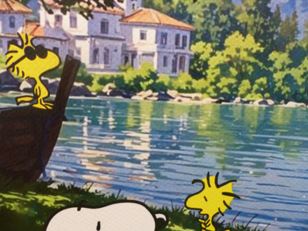 DEATH NYC gerahmte Lithografie ltd edit of 120 "Chilling Snoopy and Woodstock" 3D Siegel COA Zertifikat