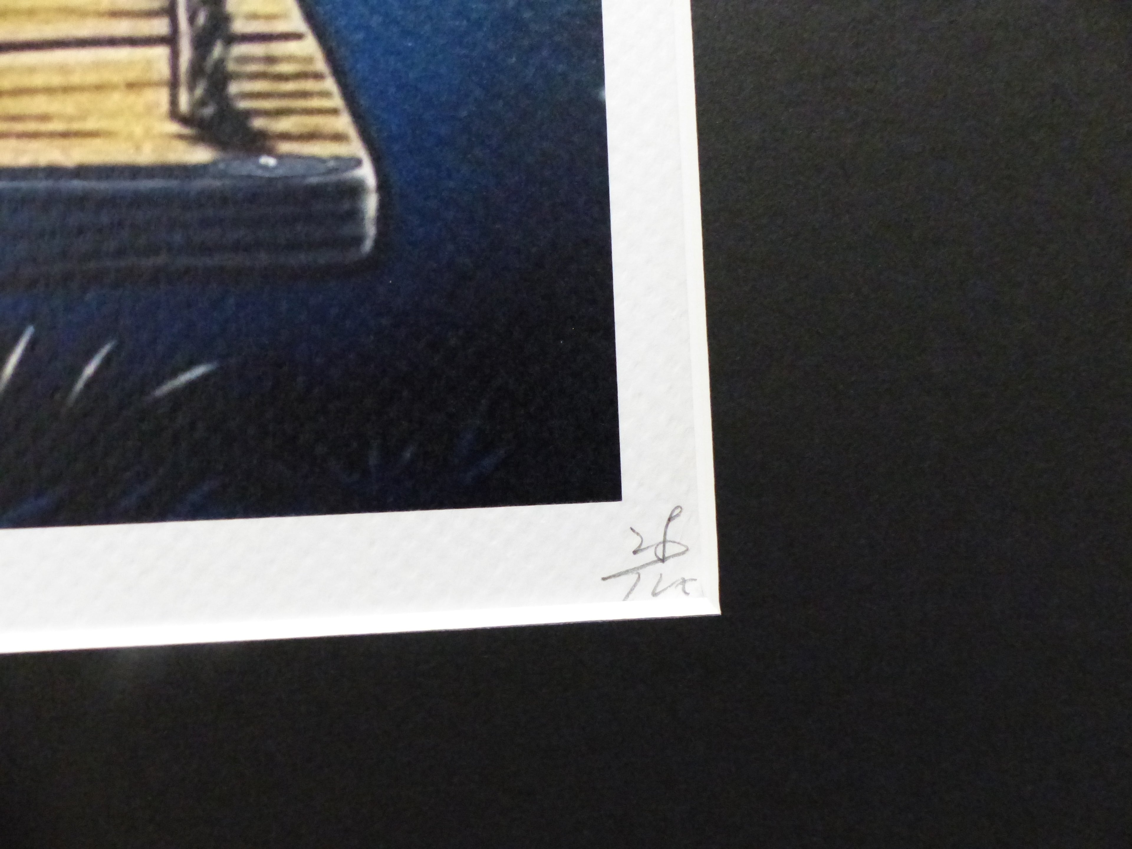 DEATH NYC gerahmte Lithografie ltd edit of 120 "Snoopy in the Moon by the Tower Bridge" 3D Siegel COA Zertifikat