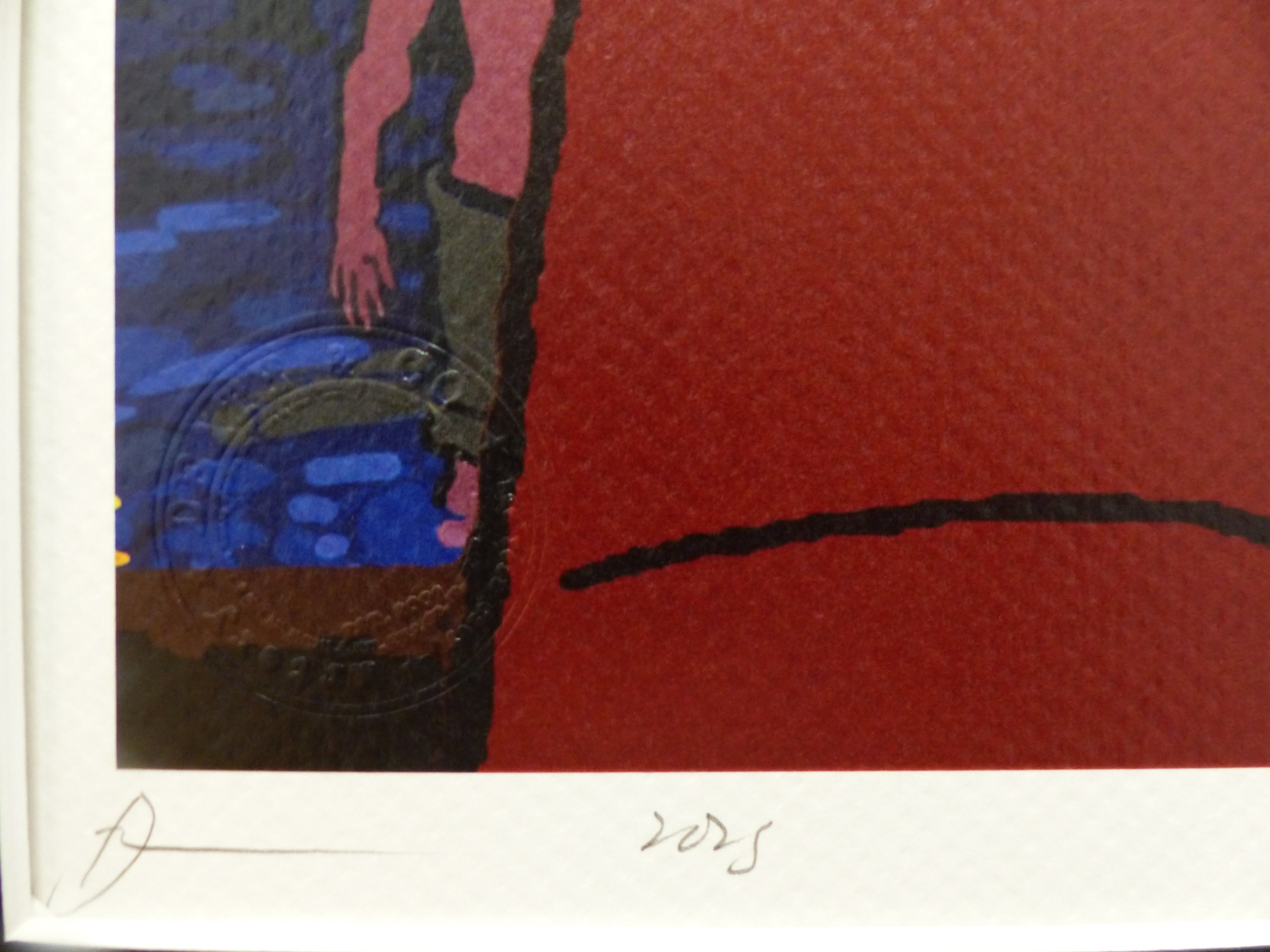 DEATH NYC gerahmte Lithografie ltd edit of 100 "Snoopy Charly with van Gogh background" 3D Siegel COA Zertifikat
