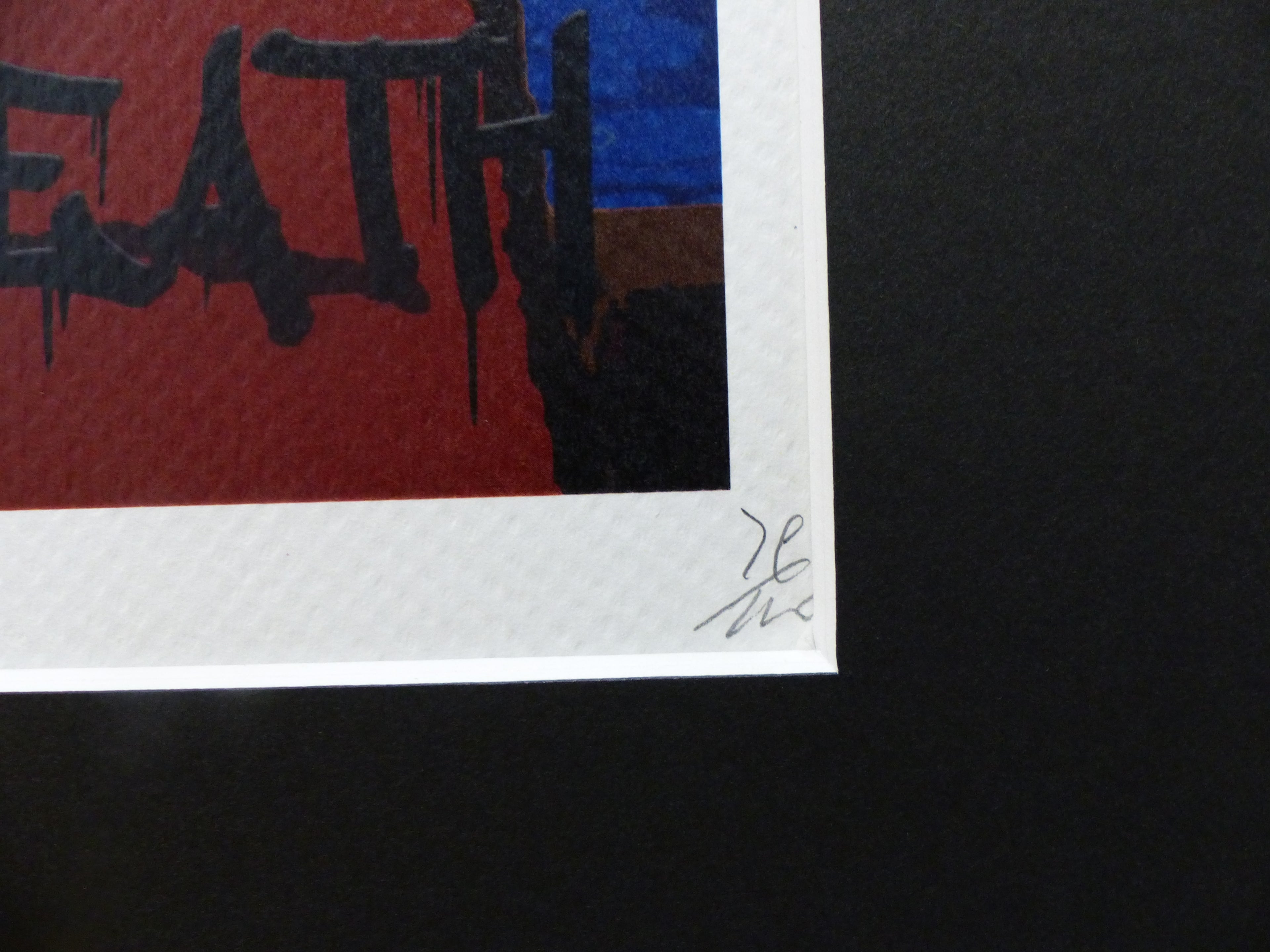 DEATH NYC gerahmte Lithografie ltd edit of 100 "Snoopy Charly with van Gogh background" 3D Siegel COA Zertifikat
